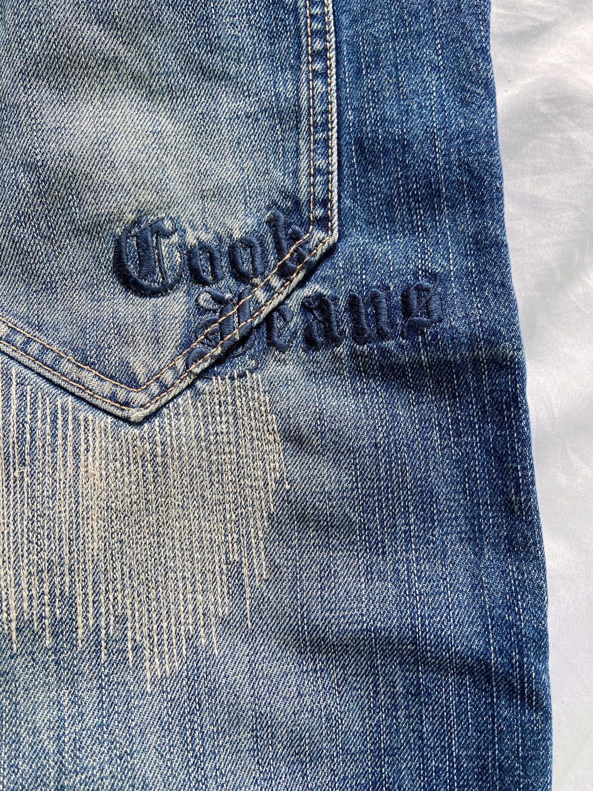 PPFM COOK JEANS #E99 DISTRESSED PUNK DENIM Size US 31 - 18 Thumbnail