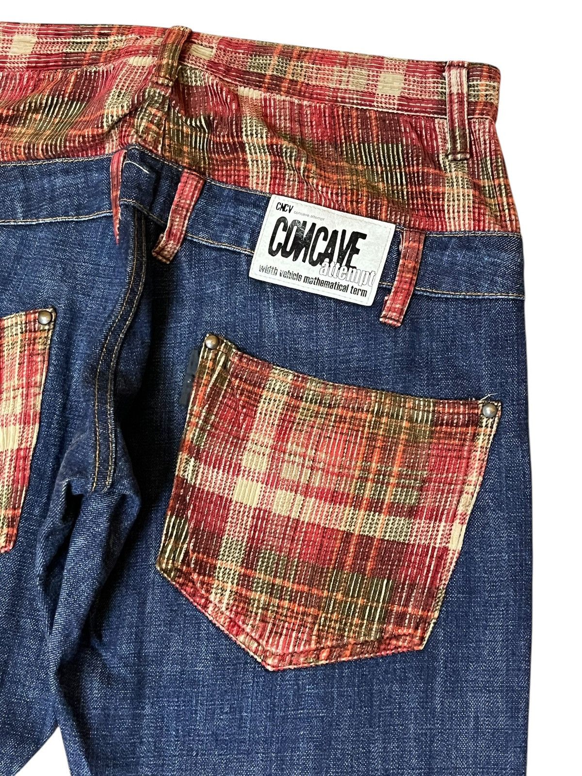 Japanese Brand SICK🔥JAPANESE BRAND CONCAVE ATTEMPT DOUBLE WAIST JEANS Size US 32 / EU 48 - 8 Thumbnail