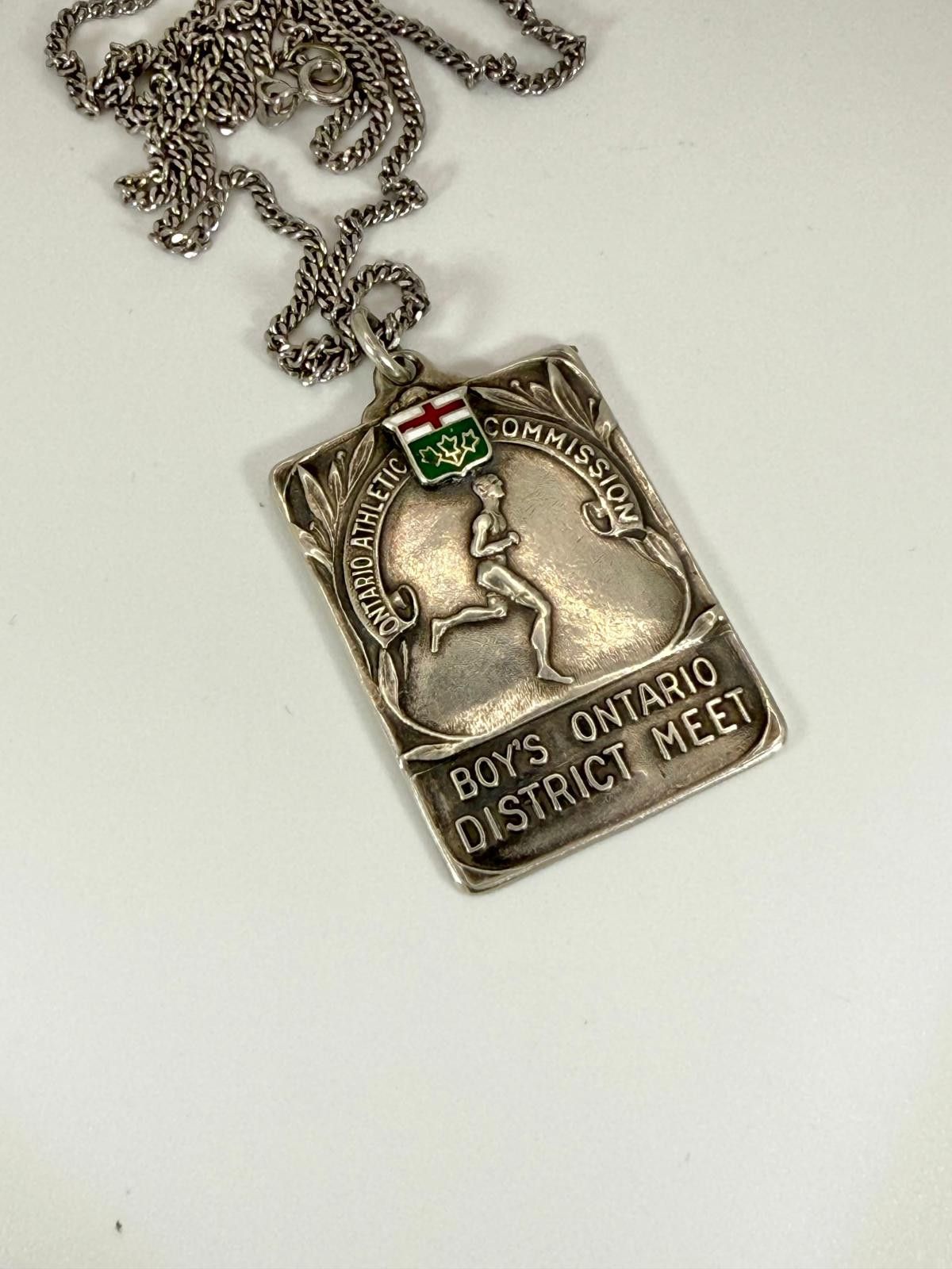 Vintage 60's Bailey Sterling Silver Ontario Athletic Necklace Size ONE SIZE - 4 Thumbnail