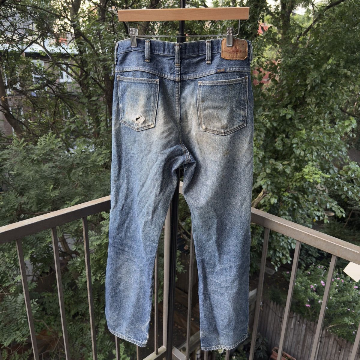 Vintage Thrashed Faded Distressed Rustler Jeans ERD Grunge Chrome Size US 32 / EU 48 - 2 Thumbnail