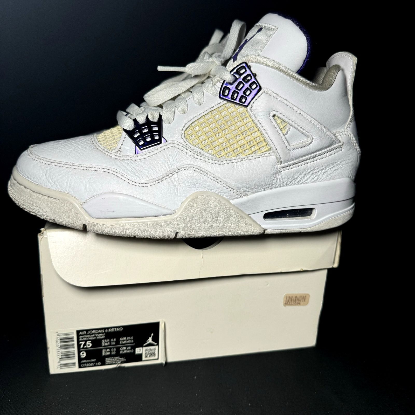 Jordan Brand × Nike Size 7.5 - Nike Air Jordan 4 Retro Purple Metallic 2020 Size US 7.5 / EU 40-41 - 8 Thumbnail