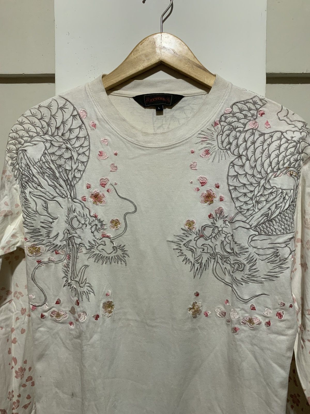 14th Addiction Vintage Y2K Dragon AOP Embroidered Yakuza Longsleeve Tee Size US L / EU 52-54 / 3 - 7 Thumbnail