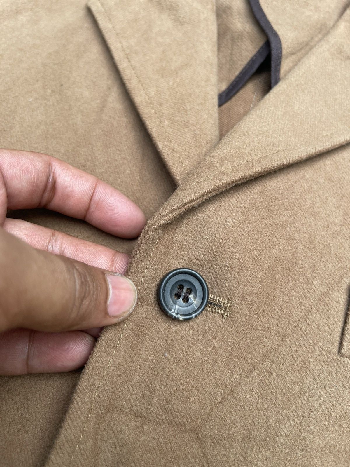 Designer × Japanese Brand × Vintage Jun Men Japan Brown Cotton Blazer Jacket - Men’s Size M Size US M / EU 48-50 / 2 - 6 Thumbnail