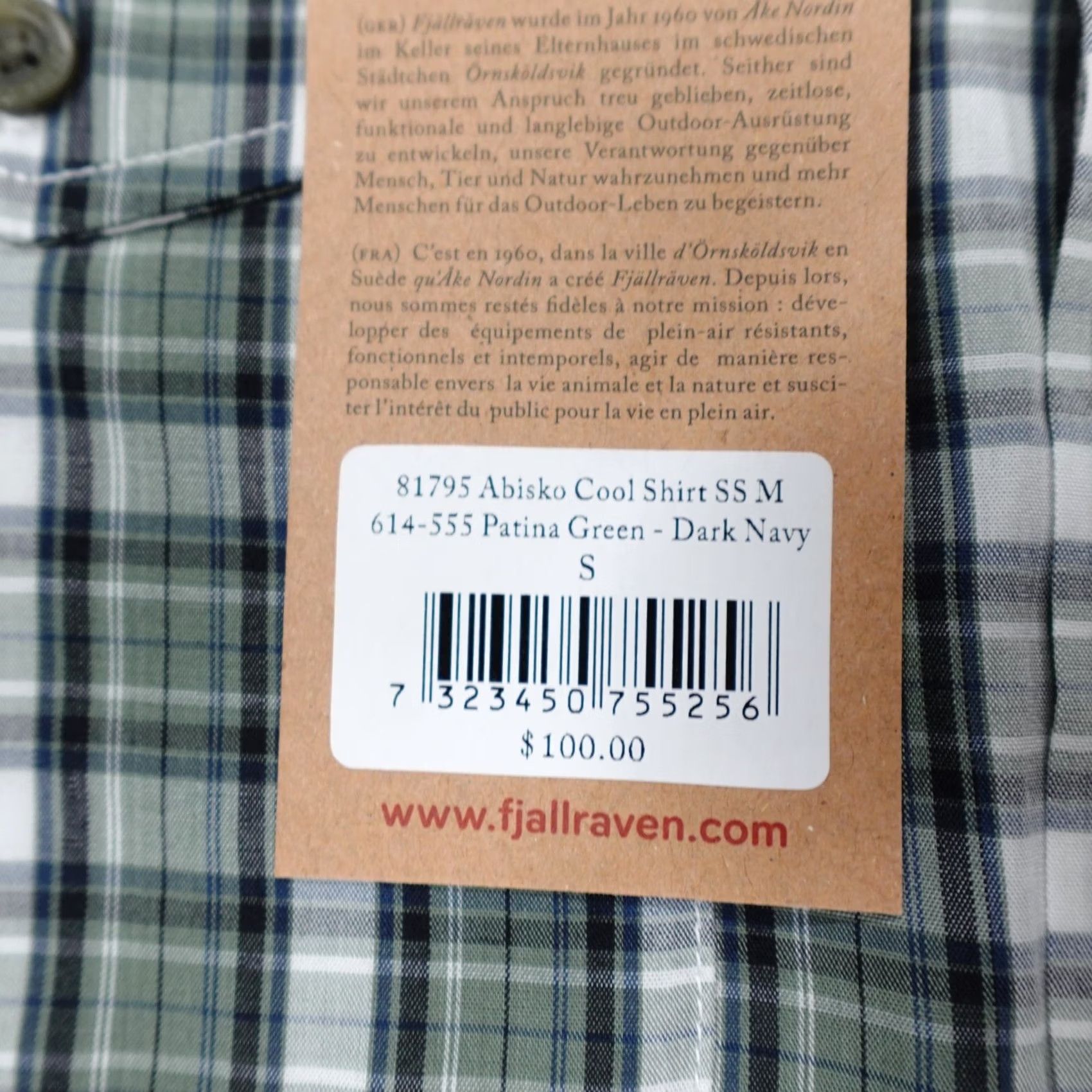 Cool Shirtz Fjallraven Abisko Cool Shirt Short Sleeve Plaid Lyocell Mens Size S Multicolor Patina Green Casual Outdoor Size US S / EU 44-46 / 1 - 3 Thumbnail