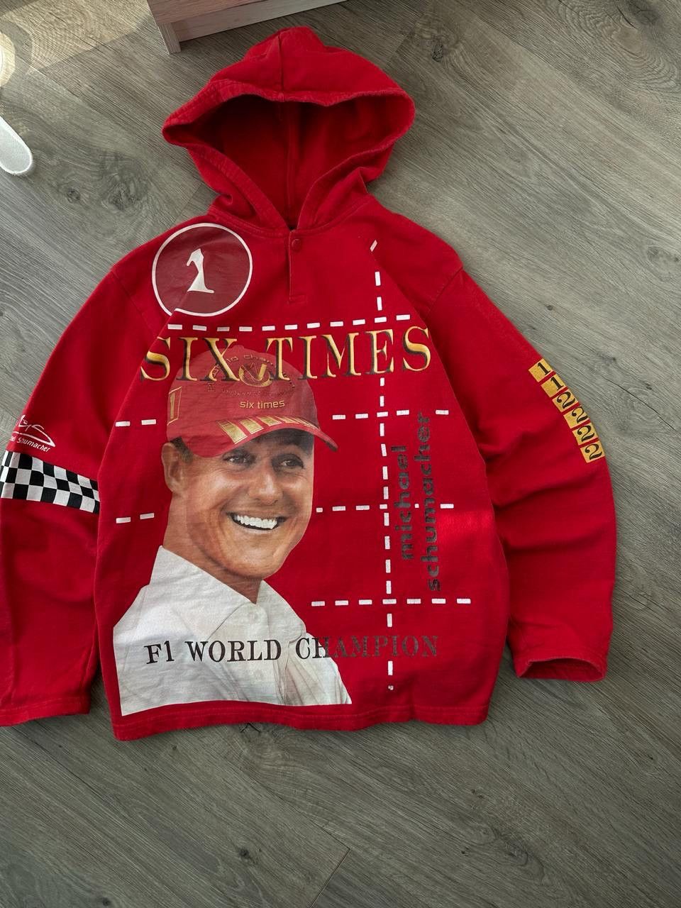Formula 1 × Vintage Vintage Ferrari Michael Schumacher Racing Red Hoodie Size US M / EU 48-50 / 2 - 11 Thumbnail