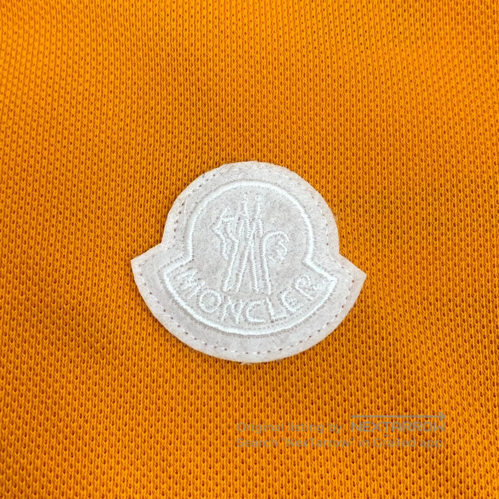 Moncler Moncler Yellow logo patch cotton collar single-breasted sh Size US L / EU 52-54 / 3 - 5 Thumbnail