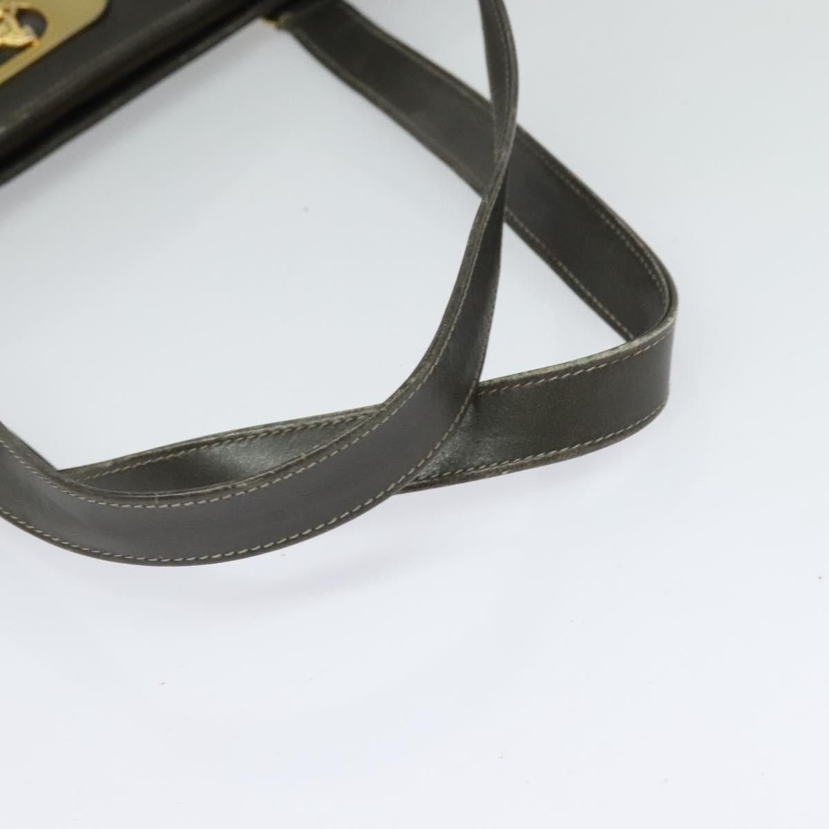 Celine CELINE Hand Bag Suede Leather Gray Gold Size ONE SIZE - 7 Thumbnail