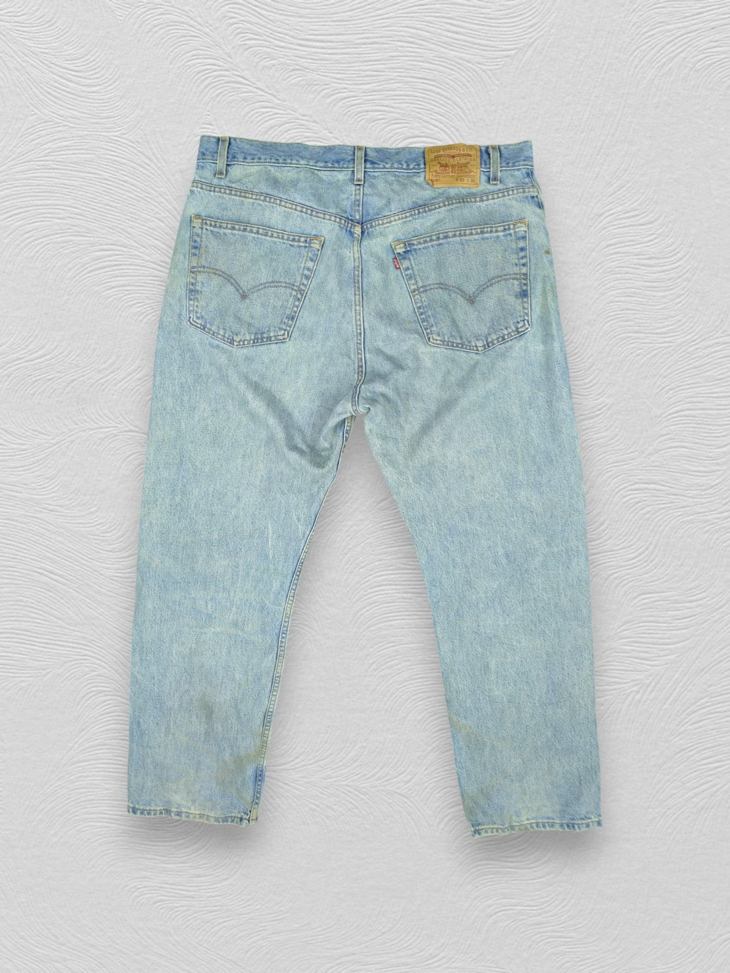 Levi's Vintage Levi's 505 Regular Fit Light Wash Denim 39x30 JN550 Size US 39 - 2 Thumbnail
