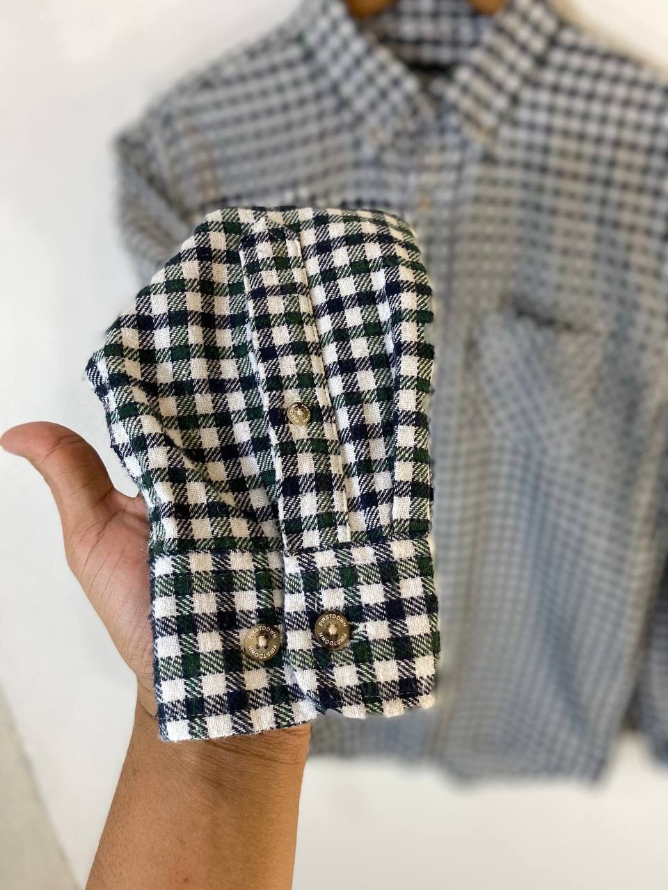 Flannel first down shadow plaid flannel shirt nice design Size US L / EU 52-54 / 3 - 6 Thumbnail
