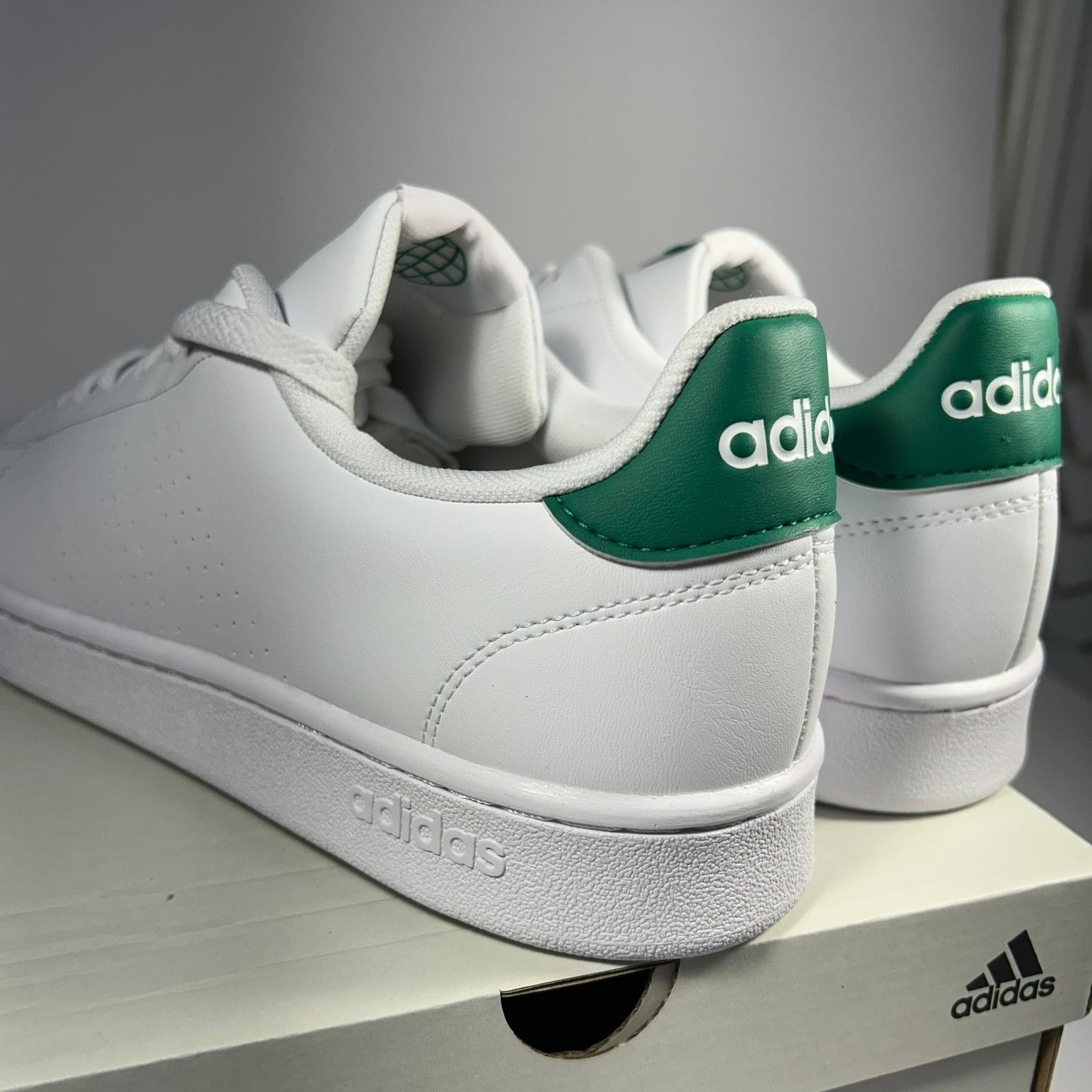Adidas Mens Adidas Advantage Cloudfoam White/Green Size 10 GZ5300 Size US 10 / EU 43 - 6 Thumbnail