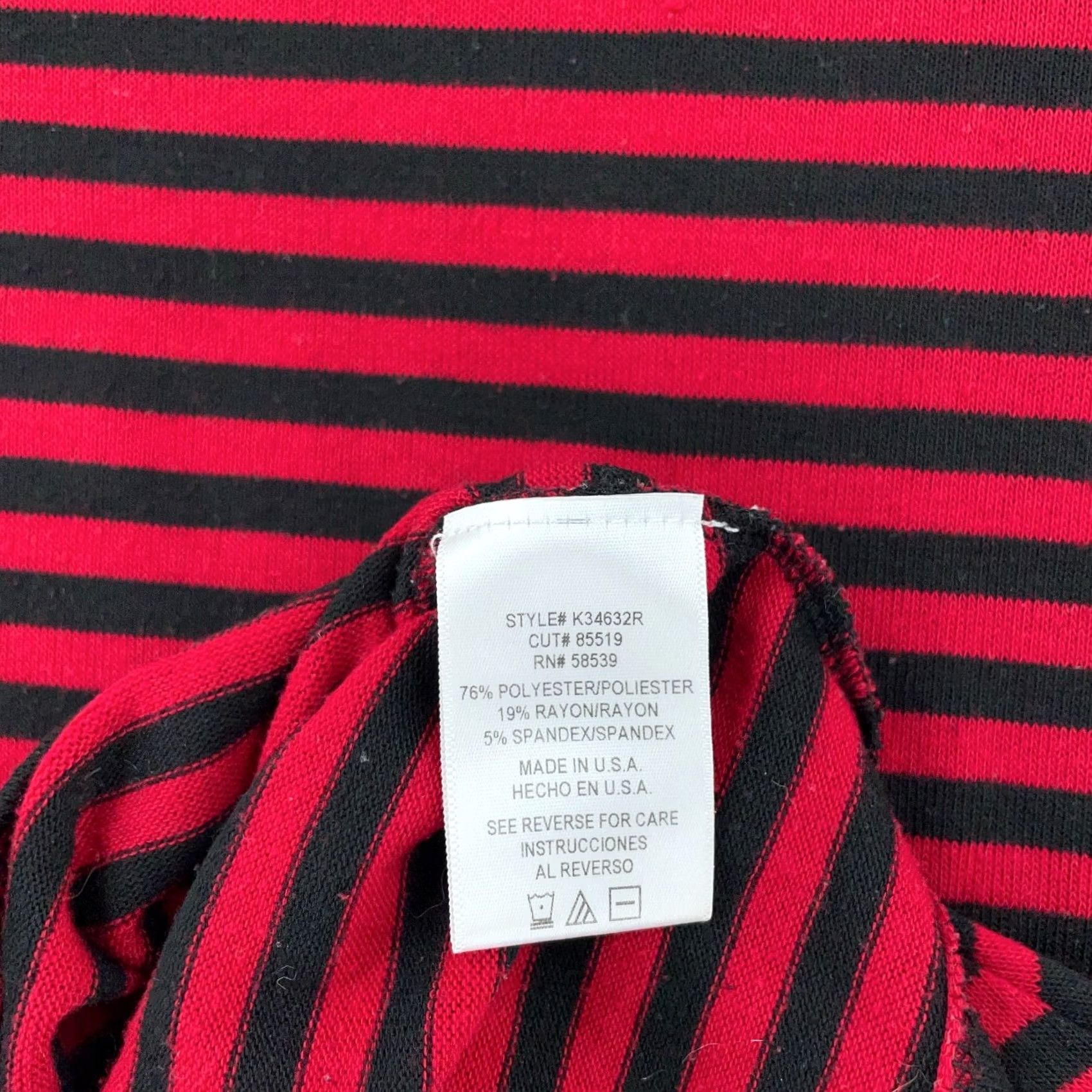 Vintage VINTAGE KUT from the Kloth Shirt Top Women 2XL Red Black Stripe Long Sleeve USA Shirt Size XXL / US 16-18 / IT 52-54 - 4 Thumbnail