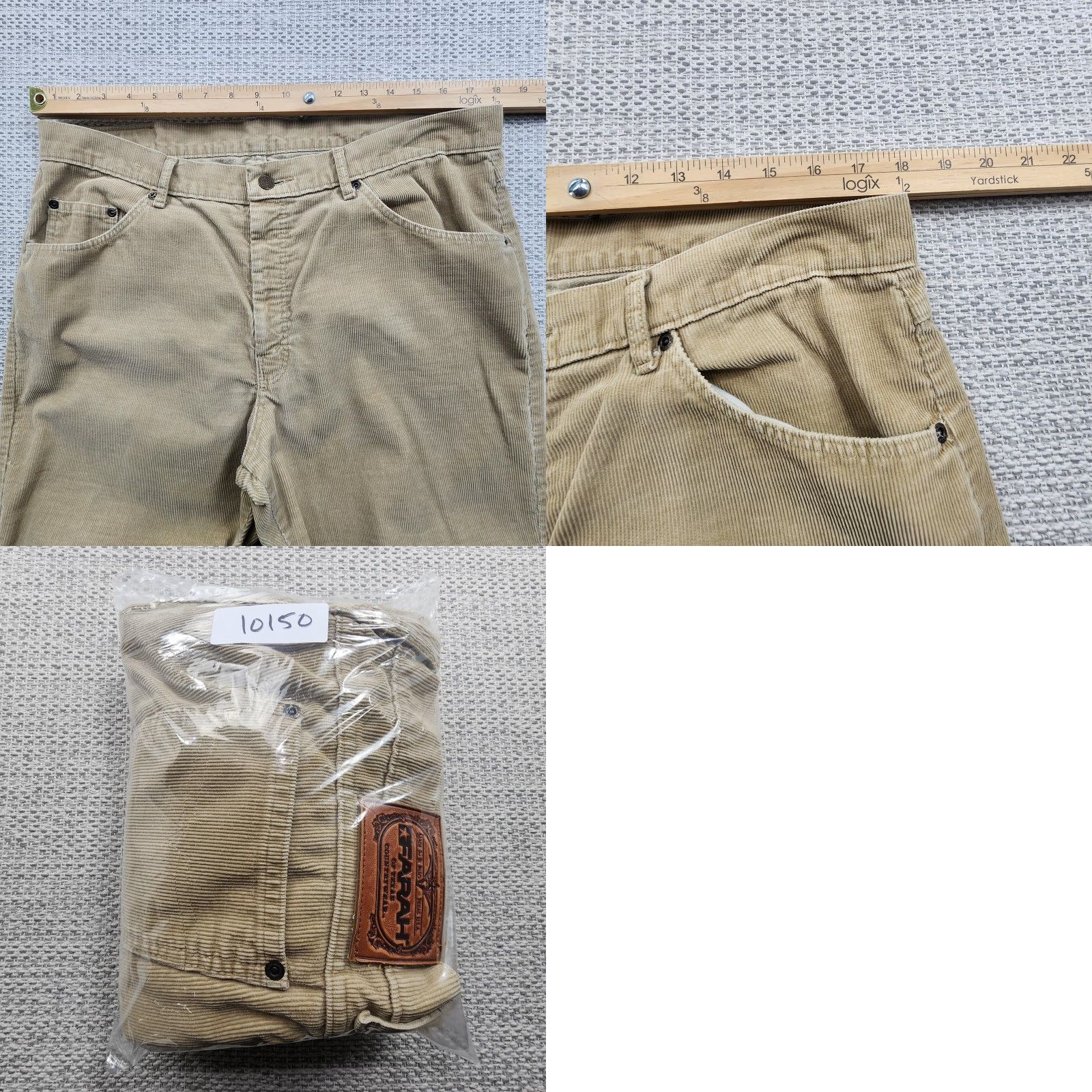 Farah VINTAGE Farah Pants Mens 36x30 Tan Corduroy Straight Leg Countrywear 90s USA Size US 36 / EU 52 - 8 Thumbnail