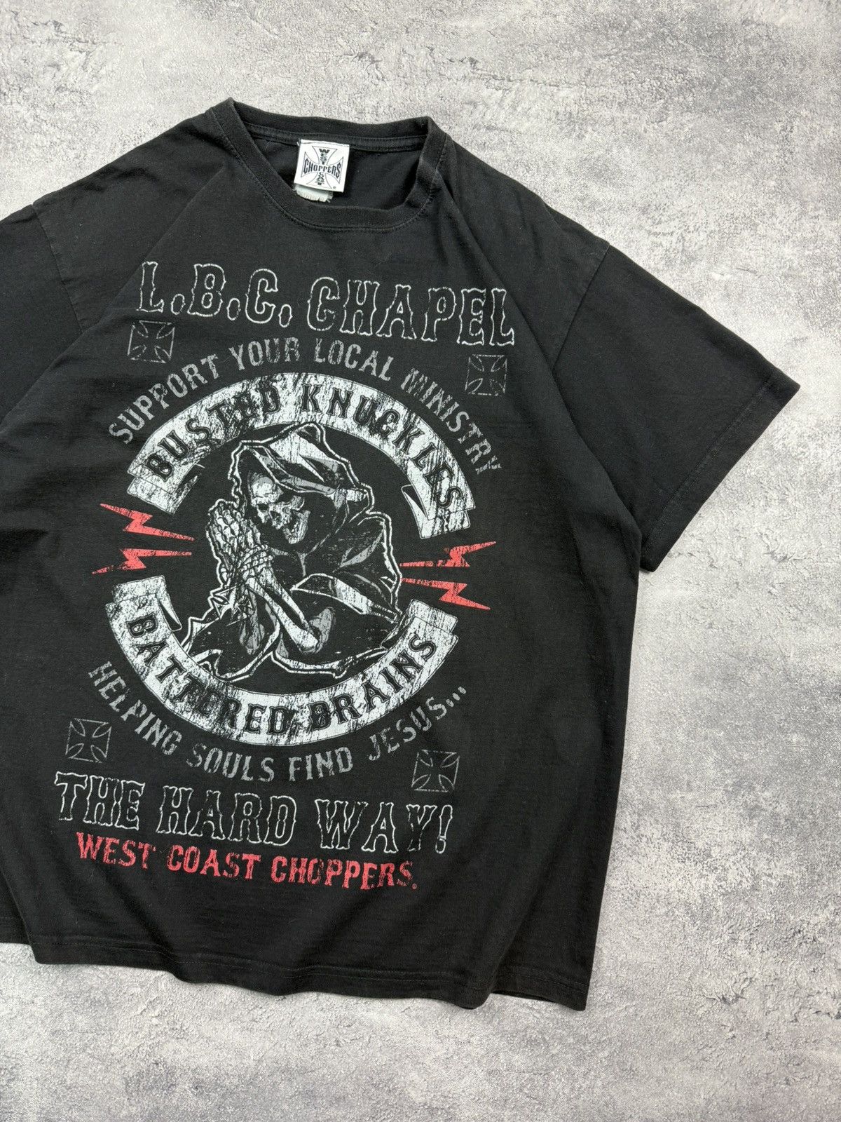 West Coast Choppers Vintage West Coast Choppers T-Shirt Skull Tee Size US L / EU 52-54 / 3 - 6 Thumbnail