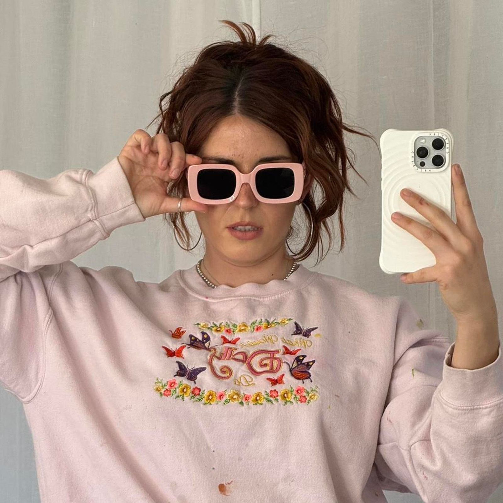 Other ✿ pastel mod oversized sunglasses ⋆｡✿ Size ONE SIZE - 2 Thumbnail