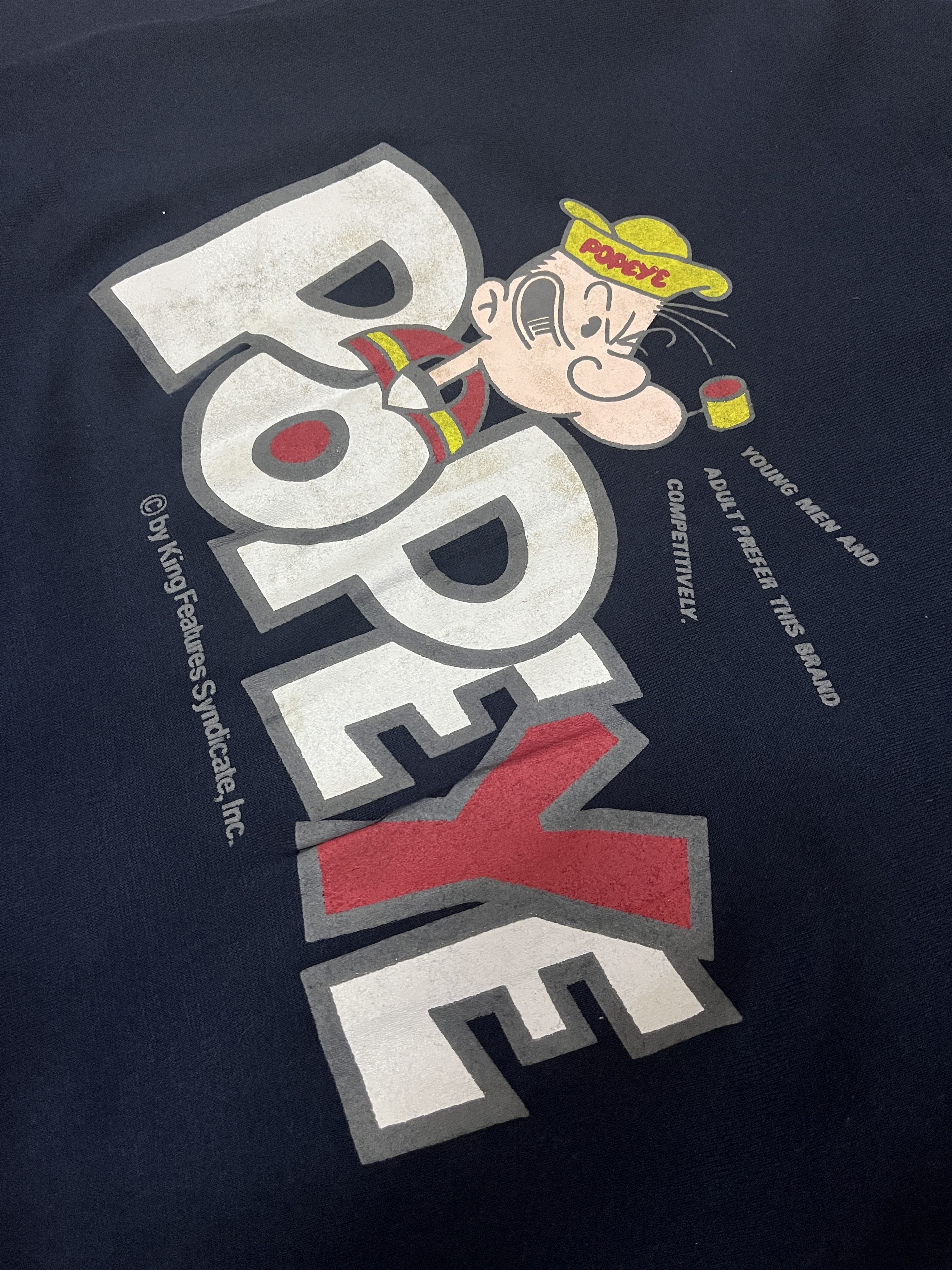 Vintage Popeye Cartoon Navy Blue Sweatshir Made in Japan Size US M / EU 48-50 / 2 - 6 Thumbnail