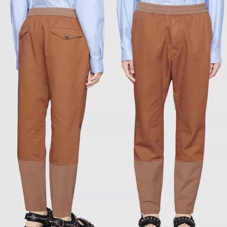 Gucci Gucci Khaki stitching horse pants, sweatpants, sports pants Size US 28 / EU 44 - 8 Thumbnail
