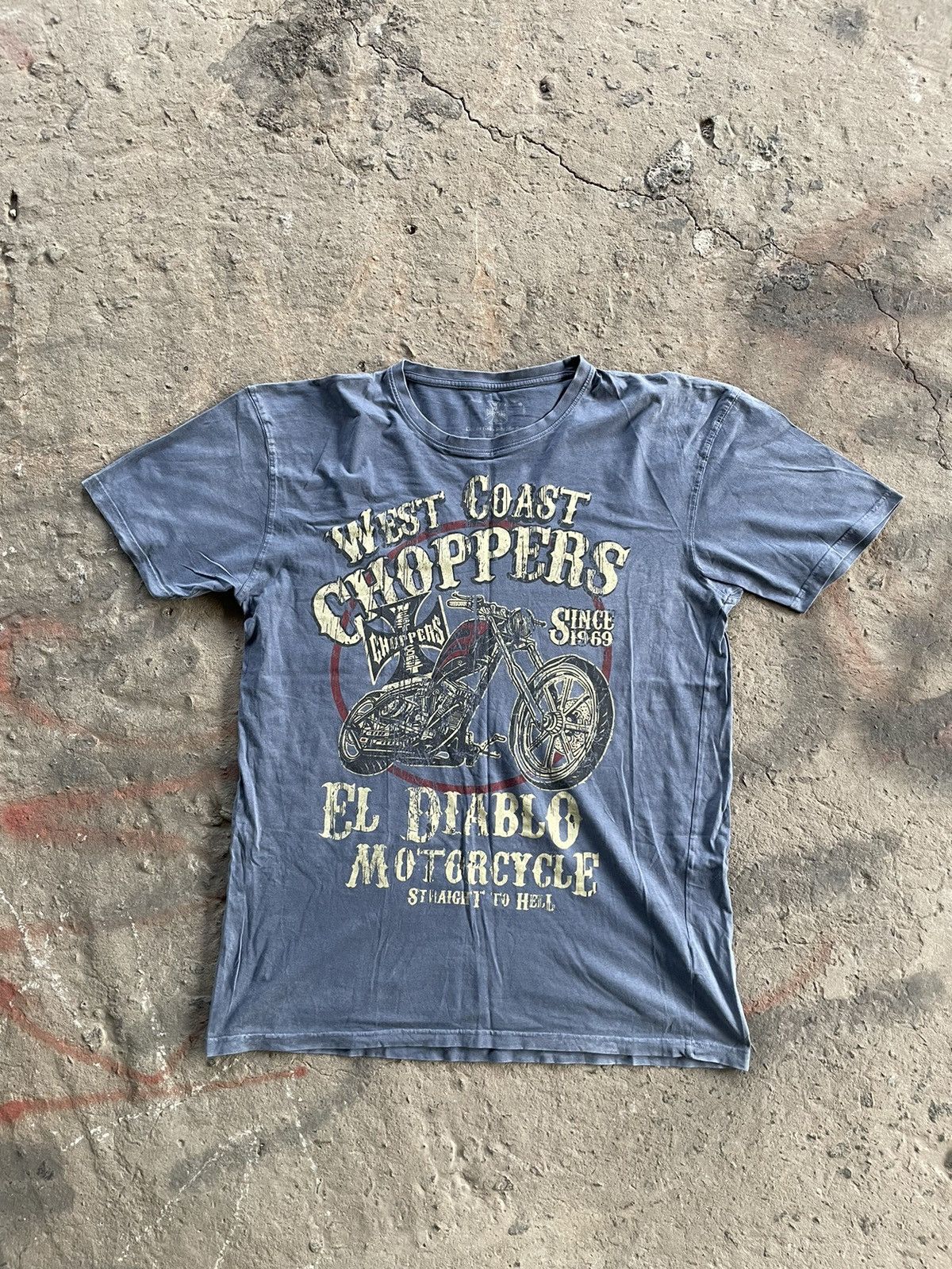 Vintage VINTAGE T-SHIRT WEST COST CHOPPERS el diablo motorcycle Size US XL / EU 56 / 4 - 2 Thumbnail