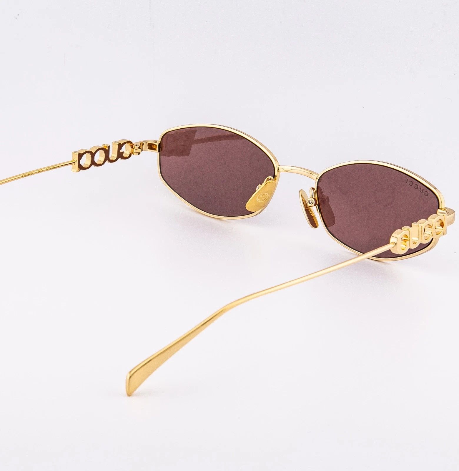 Gucci GUCCI 1802 Gg1802S Gold Red GUCCISSIMA Mirror Oval Narrow Size ONE SIZE - 3 Thumbnail