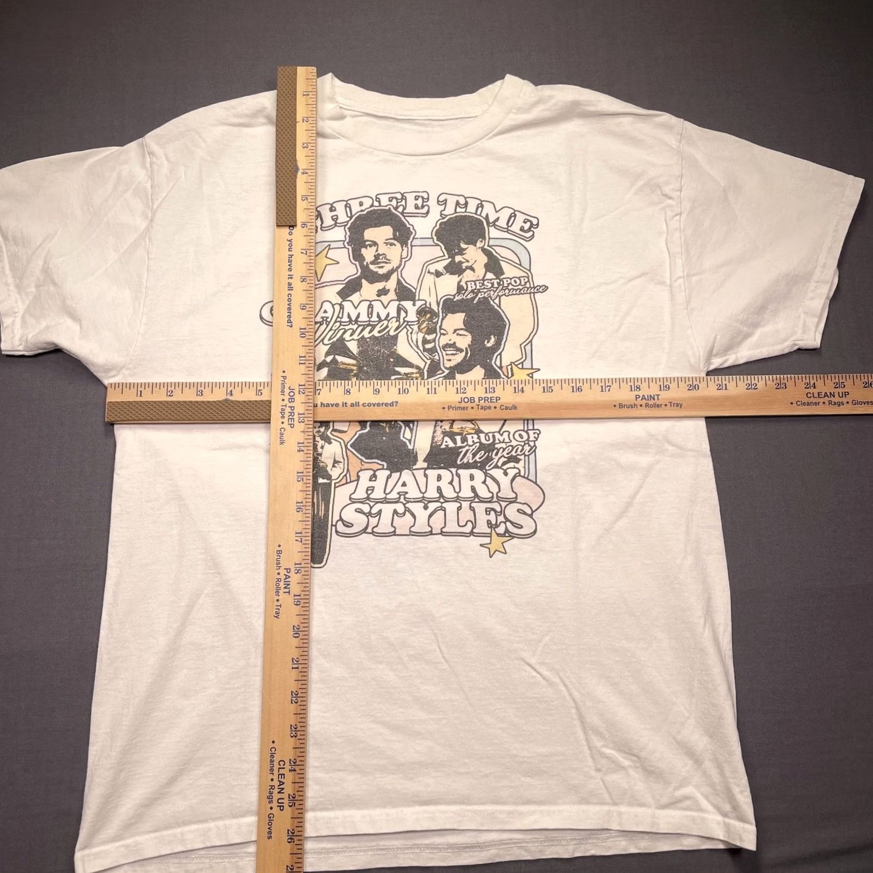 Vintage VINTAGE Harry Styles Three Time Grammy Winner Shirt Mens Large White Graphic Tee Size US L / EU 52-54 / 3 - 4 Thumbnail