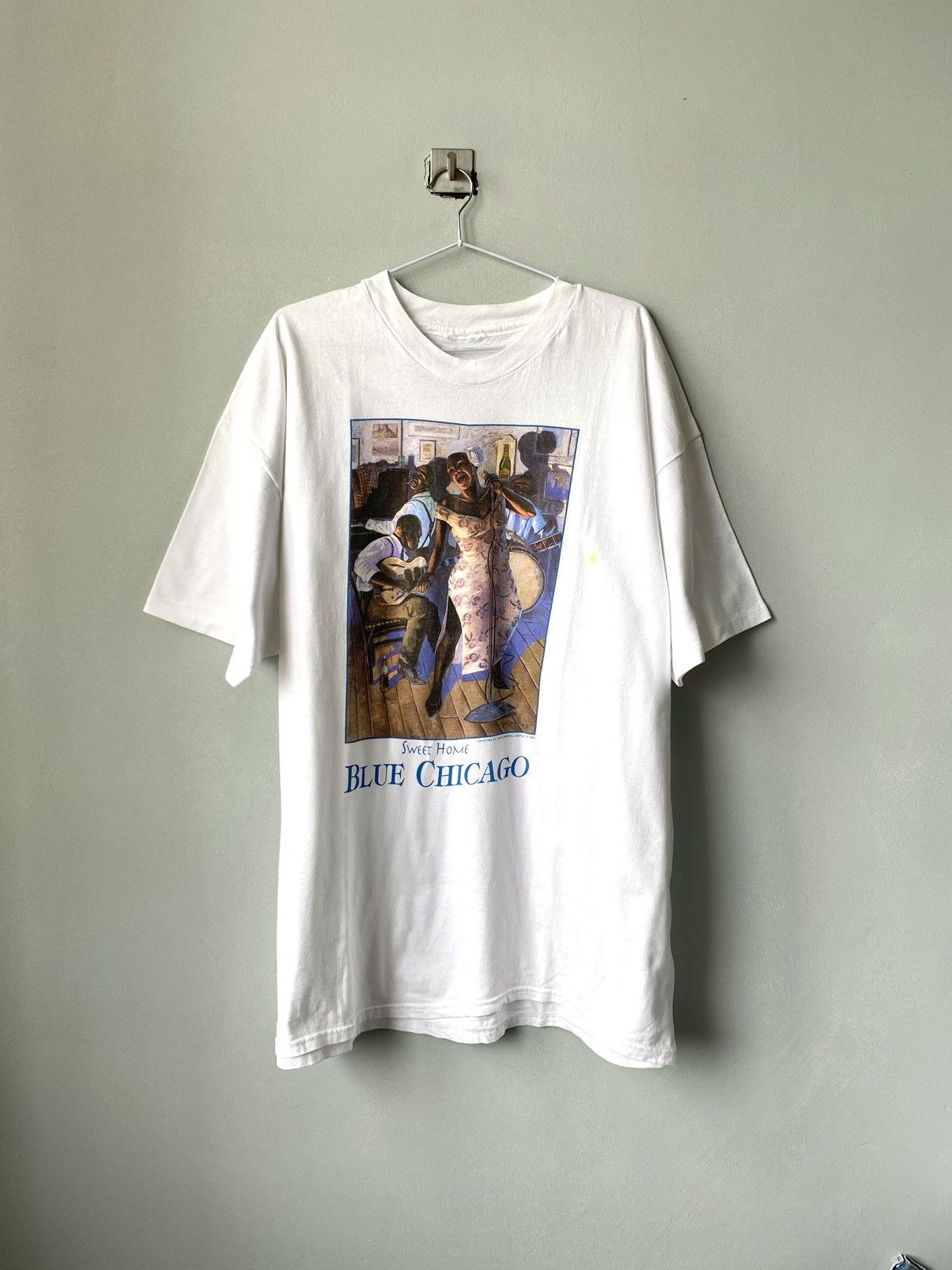 Band Tees 1993 Vintage Jazz Dans Blue Chicago T Shirt 90’s Size US XL / EU 56 / 4 - 1 Thumbnail