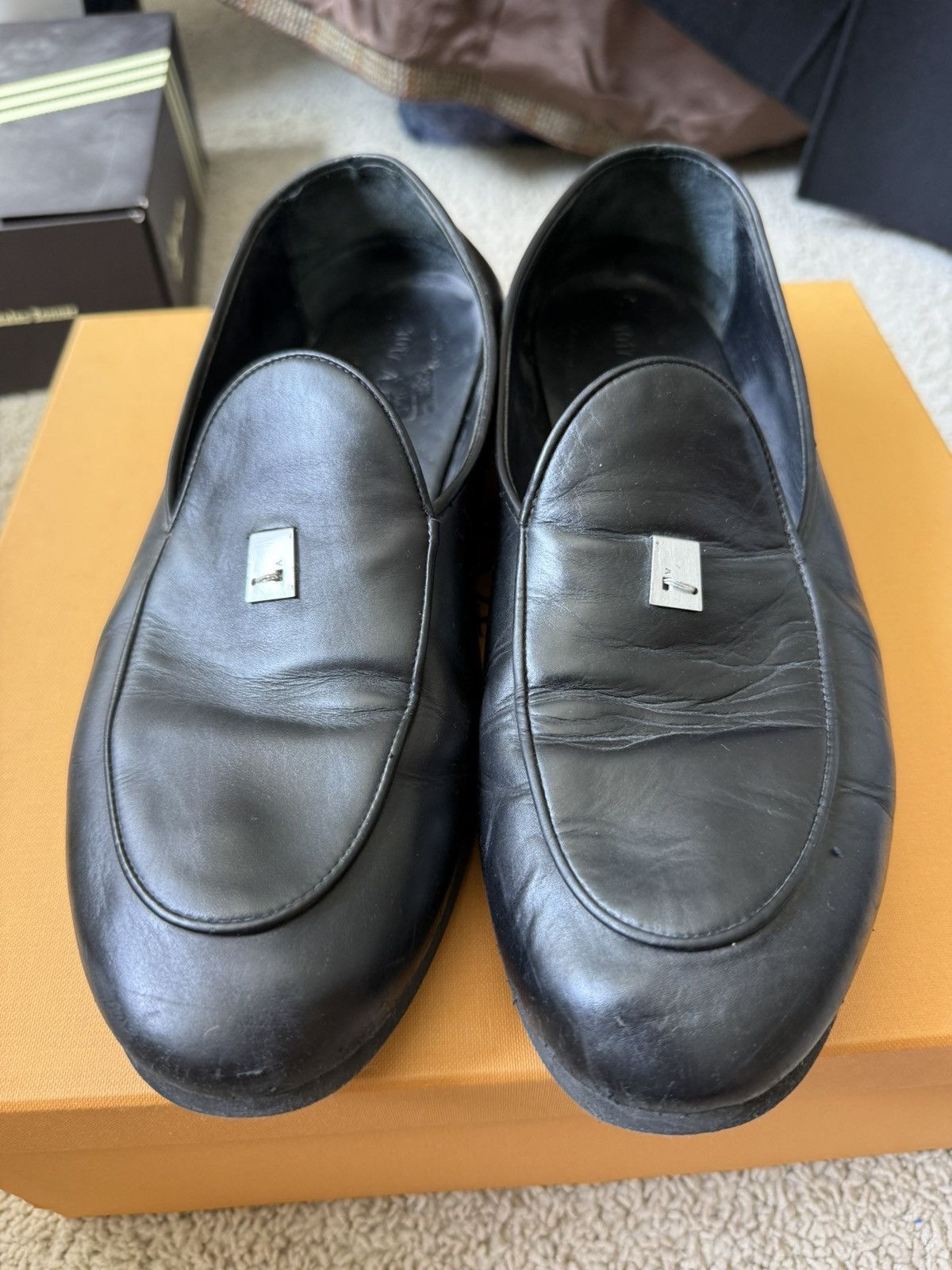 Alyx Black leather loafers Size US 9 / EU 42 - 1 Thumbnail