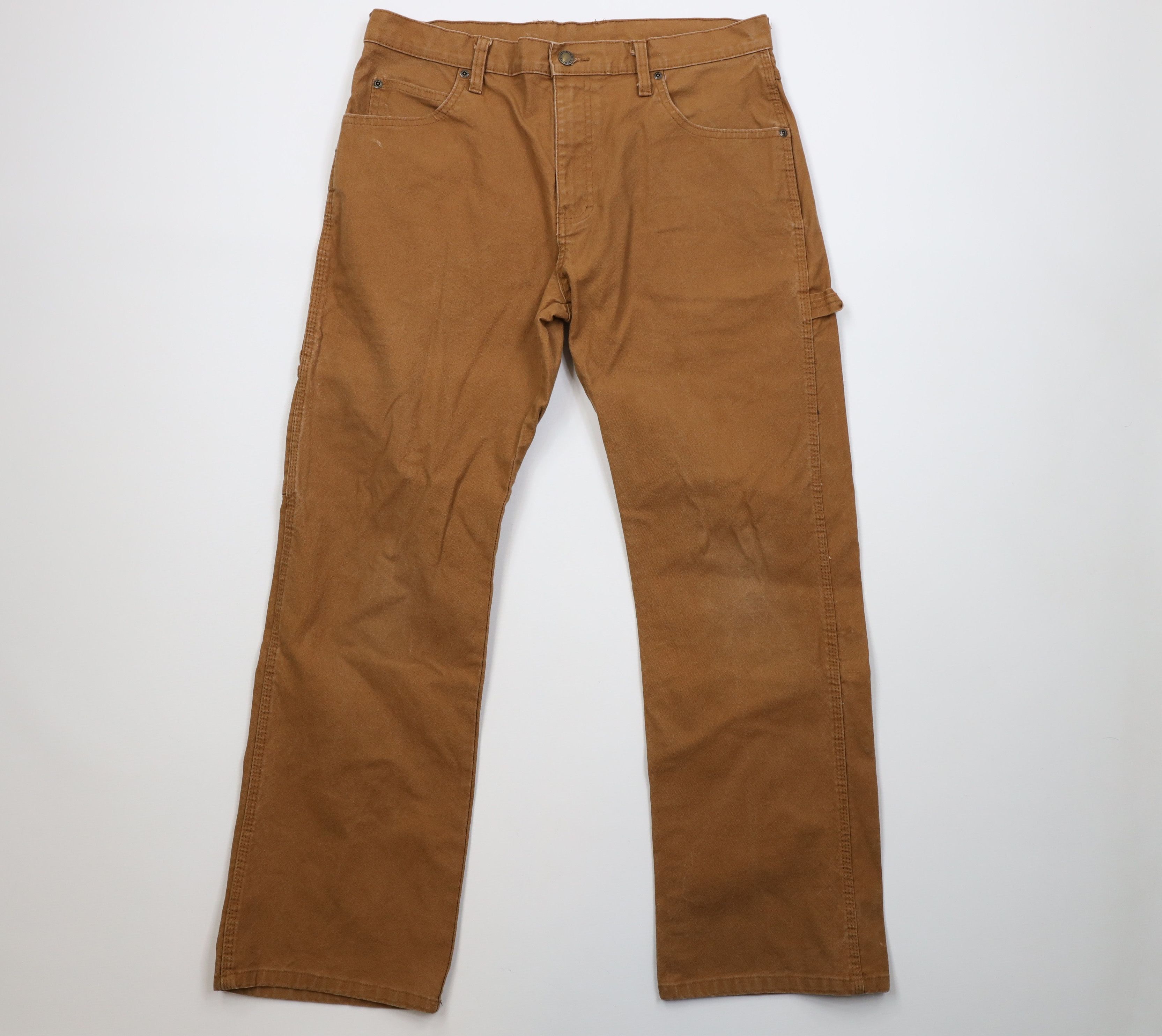 Dickies Vintage Y2K Dickies Wide Leg Dungaree Pants Duck Brown Size US 32 / EU 48 - 1 Thumbnail