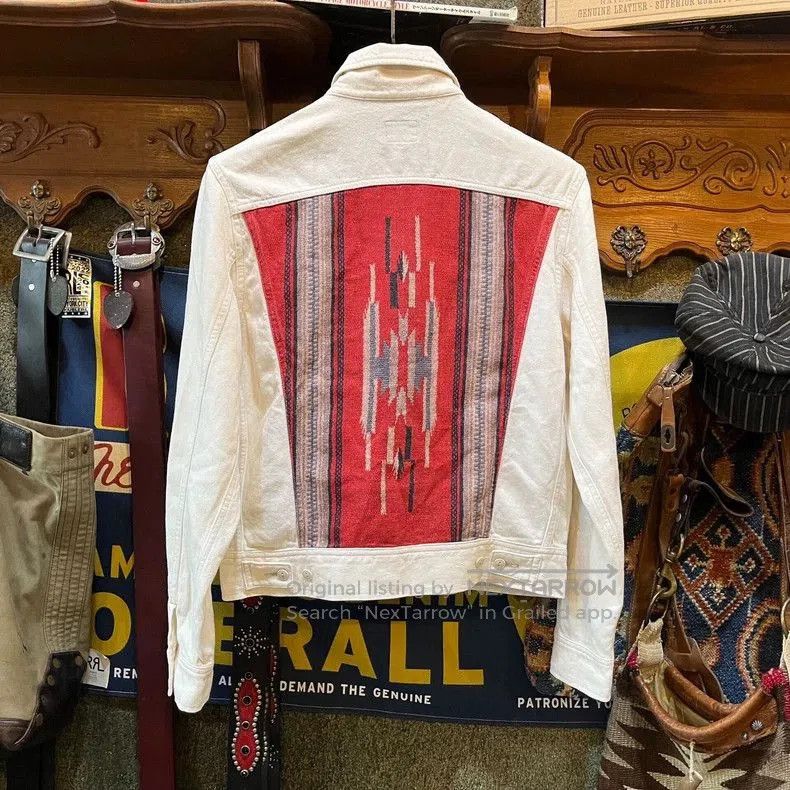 RRL Ralph Lauren RRL Vintage Cream Denim Jacket. Size US S / EU 44-46 / 1 - 2 Thumbnail
