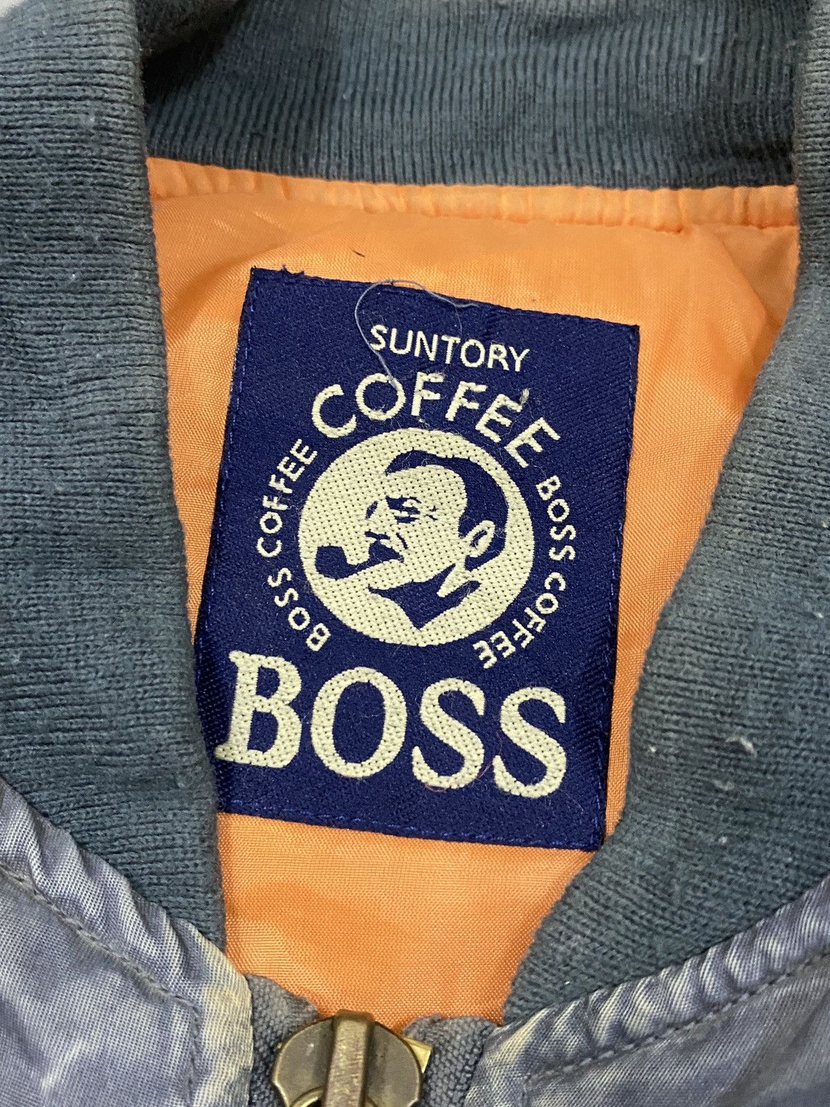 Japanese Brand Vintage MA 1 Bomber Jacket Coffe Boss Suntory Size US L / EU 52-54 / 3 - 14 Thumbnail