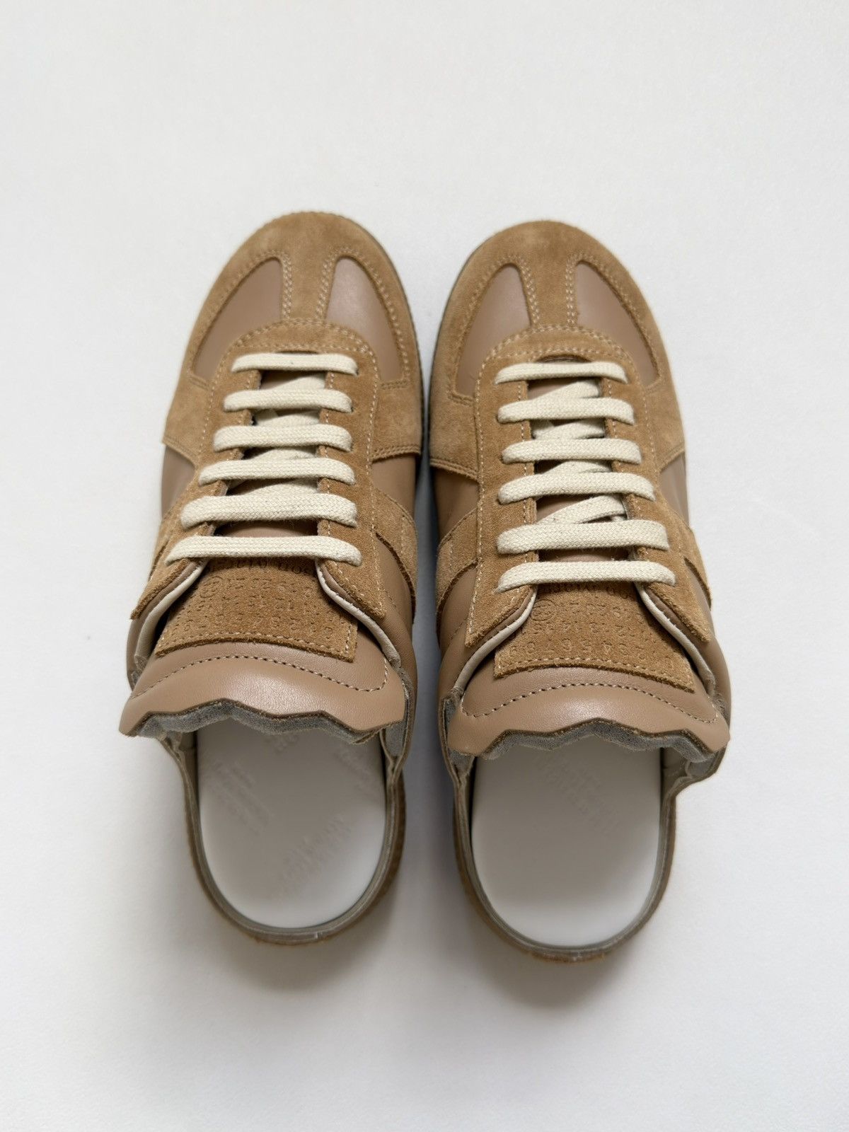Maison Margiela S/S 20 Tan Leather ‘Mule’ GAT Sneakers Size US 7 / IT 37 - 13 Thumbnail