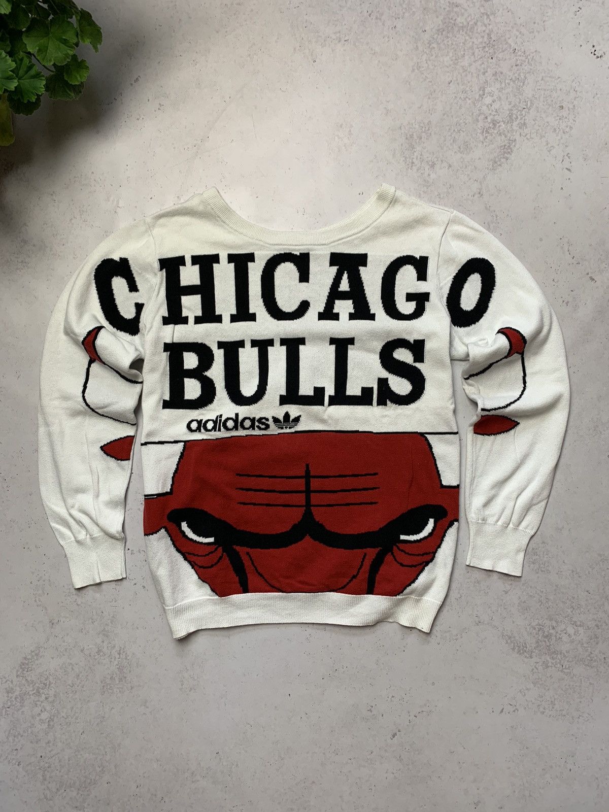 Adidas Chicago Bulls Vintage Vintage 90 s Adidas Chicago Bulls Big Logo Knit Sweater Y2K Grailed