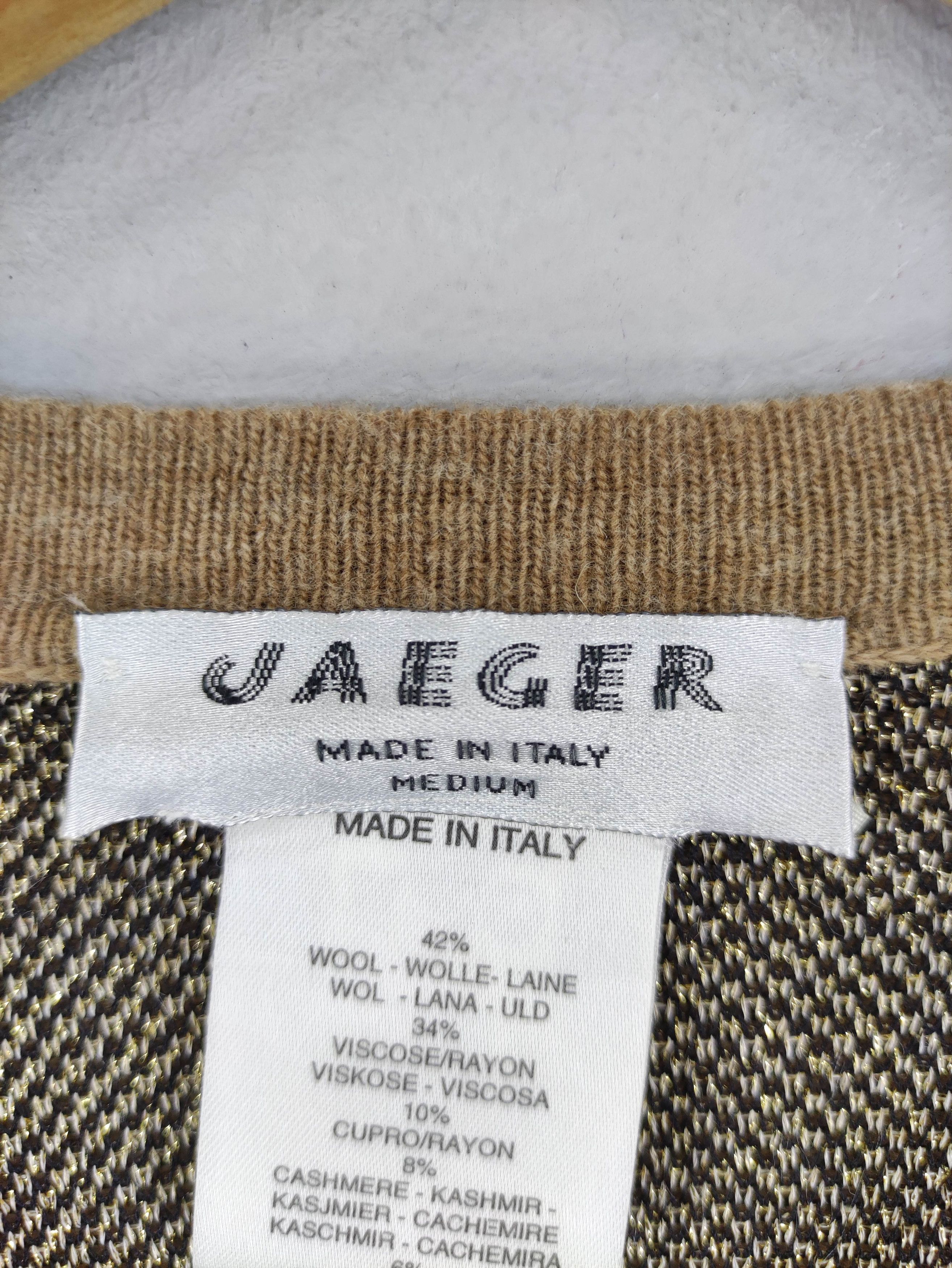 Jaeger Vintage Jaeger Wool Cardigan Chain Design Size M / US 6-8 / IT 42-44 - 2 Thumbnail