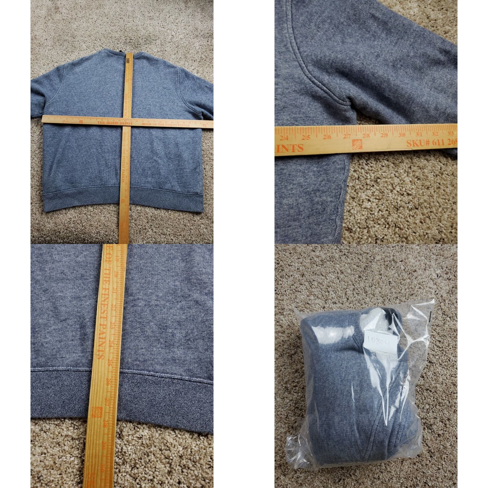 Vince Vince Sweatshirt 2XL Mens Blue Crew Neck Long Sleeve Pullover Hoodie Regular Fit Vintage: No (adjusted) Size US XXL / EU 58 / 5 - 8 Thumbnail
