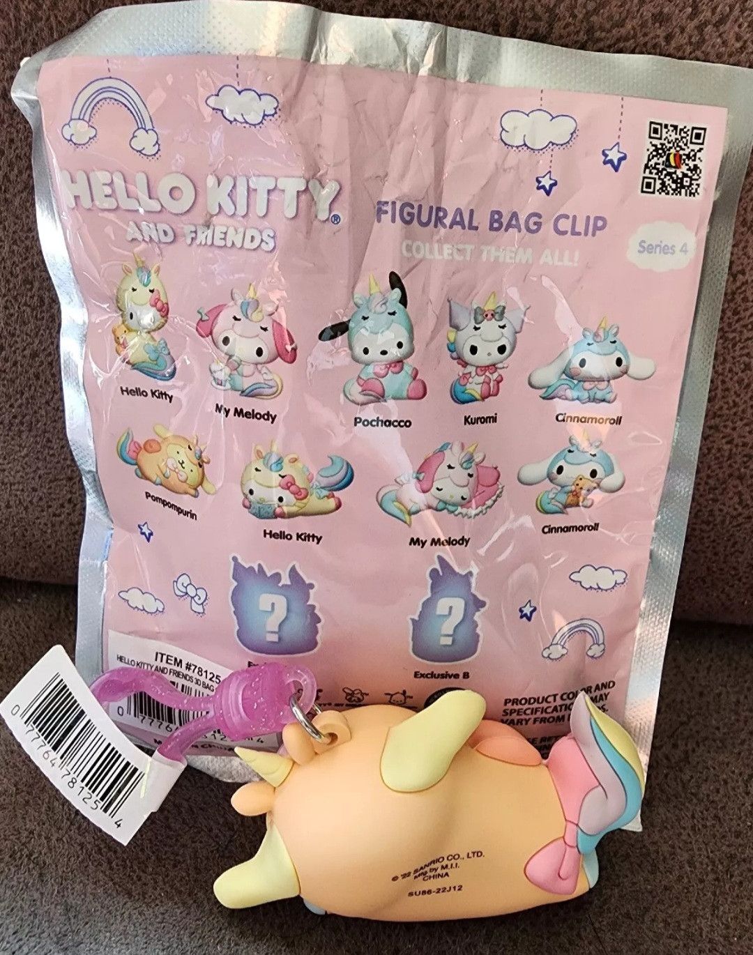 Other Hello Kitty Series 4 3D Foam Bag Clip PomPomPurin Unicorn Size ONE SIZE - 2 Thumbnail