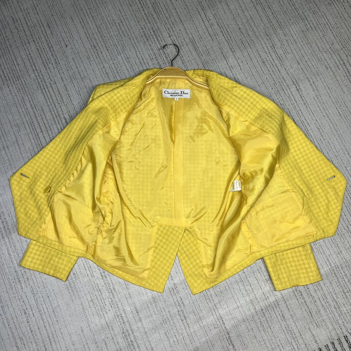 Christian Dior Monsieur A39 Vintage Christian Dior Pret-A-Porter Yellow Blazer Size US S / EU 44-46 / 1 - 16 Thumbnail