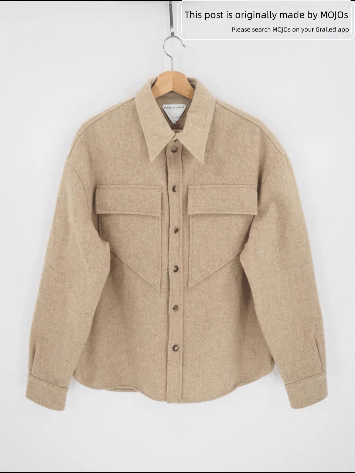 Sz 40 Bottega Veneta 20AW Military Felt Wool Shirt Jacket