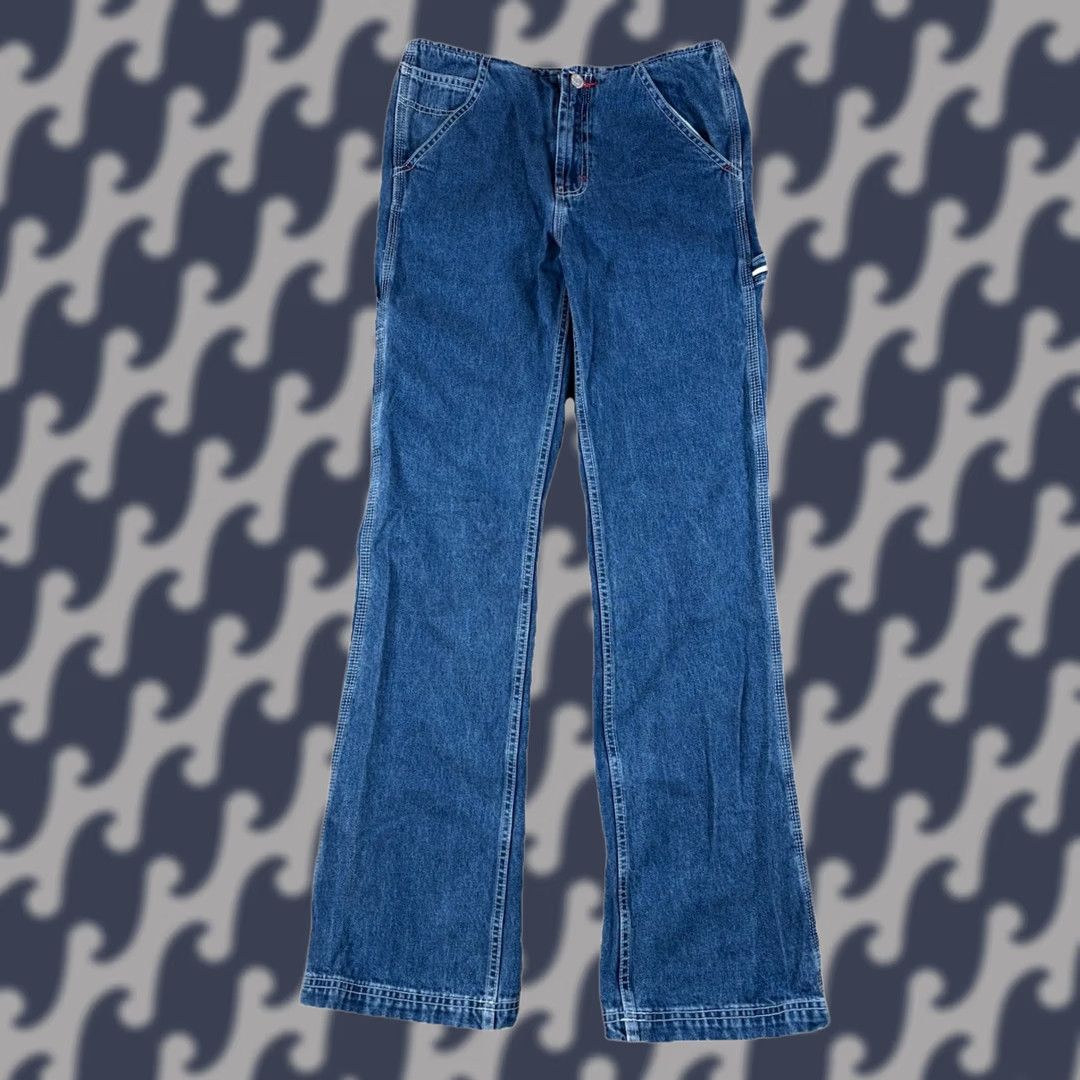 Tommy Hilfiger VINTAGE Tommy Hilfiger Carpenter Jeans Women’s Size 5 Medium Wash Denim Jeans Women 90s Casual Chic Workwear Blue Size 27" / US 4 / IT 40 - 1 Thumbnail