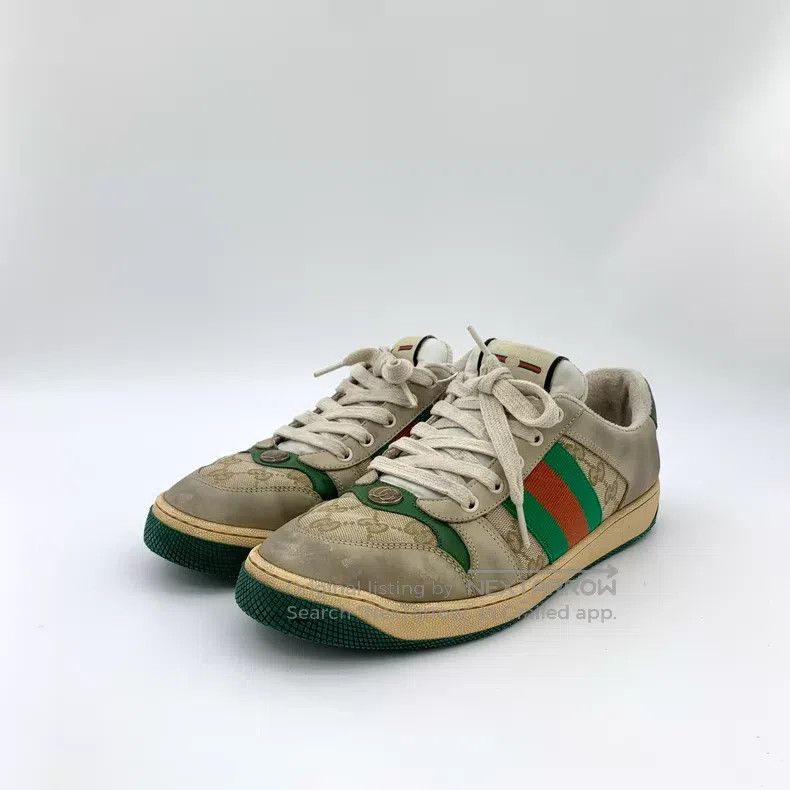 Gucci Gucci Butter green canvas patchwork GG enamel printed casu Size US 9.5 / EU 42-43 - 1 Thumbnail