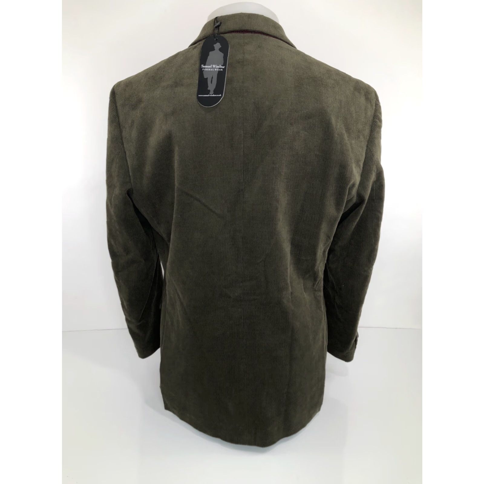Vintage SAMUEL WINDSOR - Blazer - Corduroy 40 R - Men - Dark Olive - Jacket Size 40R - 3 Thumbnail