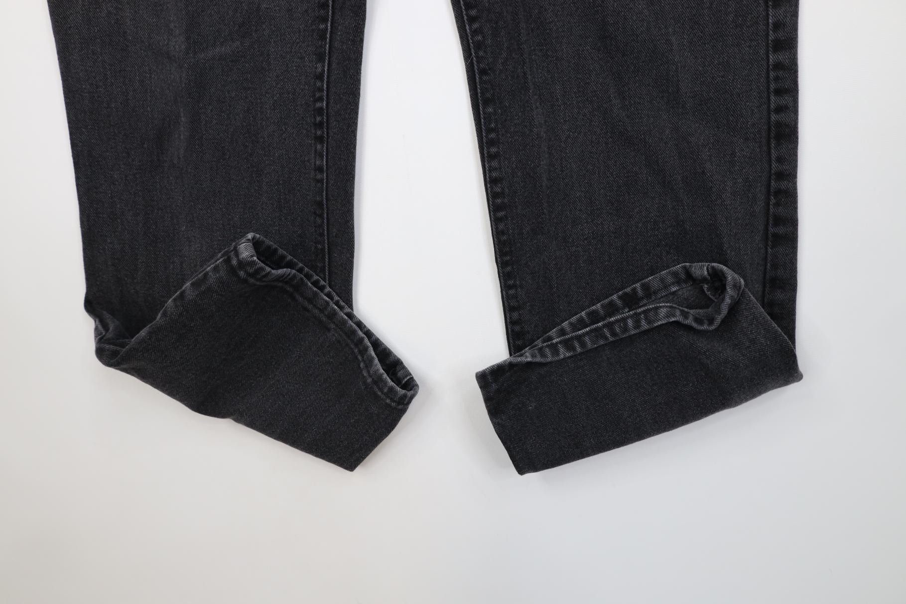 Lee Vintage 90s Lee Faded Straight Leg Denim Jeans Black Cotton Size US 36 / EU 52 - 5 Thumbnail