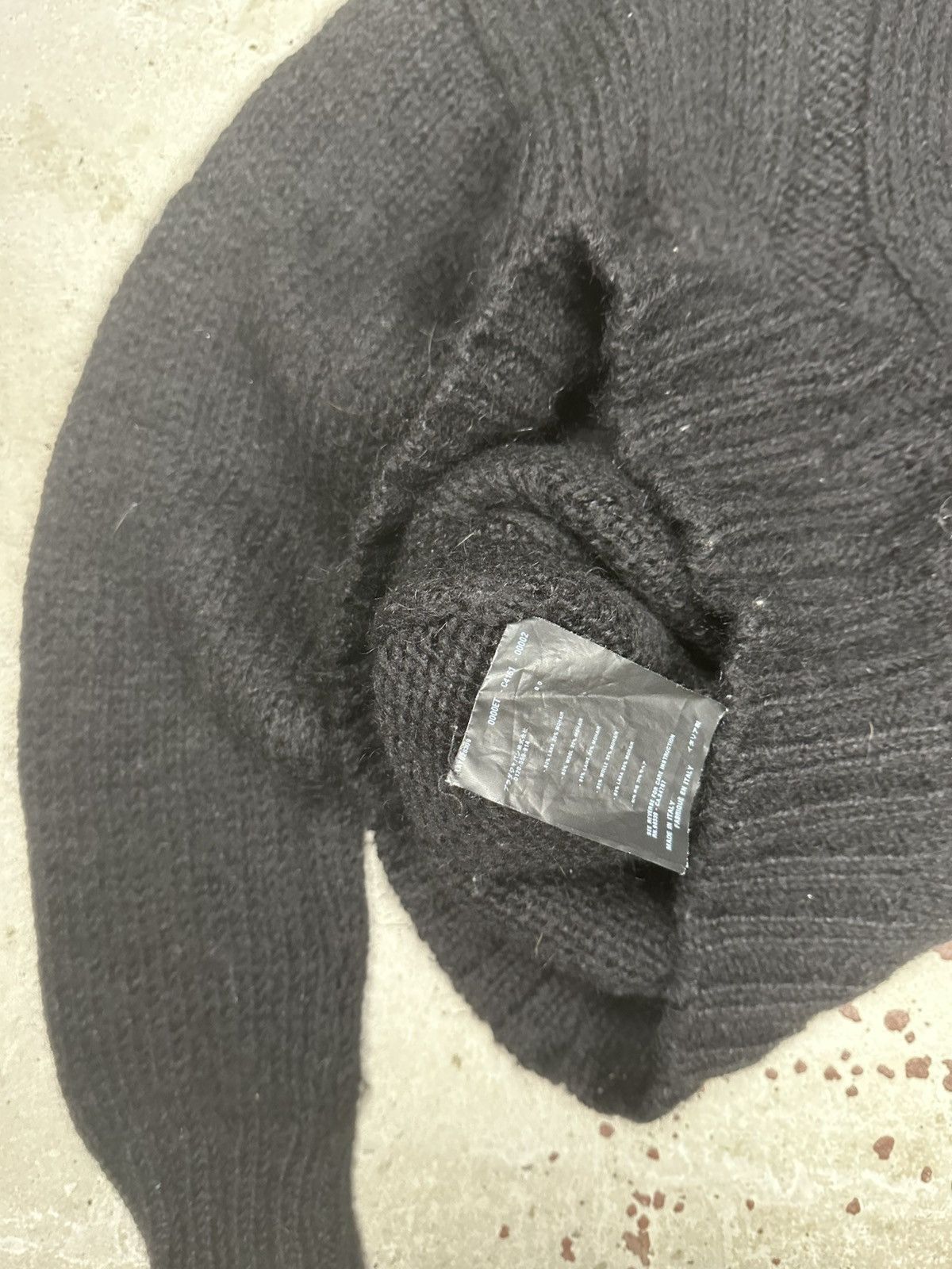 Prada Wool & Mohair Black Cable Knit Sweater Jumper