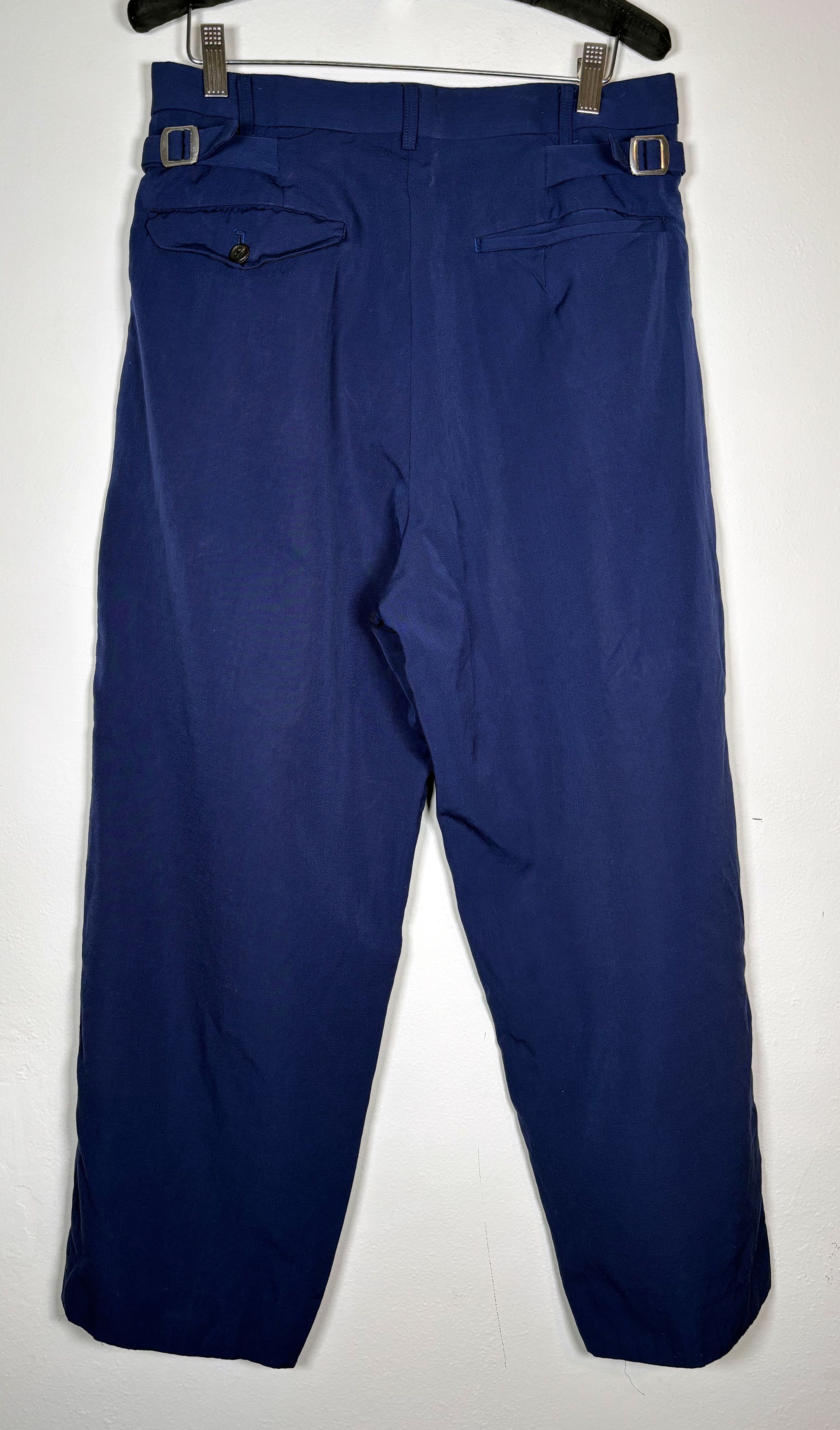 Yohji Yamamoto Vintage Pleated Tailored Trousers Side Buckles Size US 30 / EU 46 - 2 Thumbnail