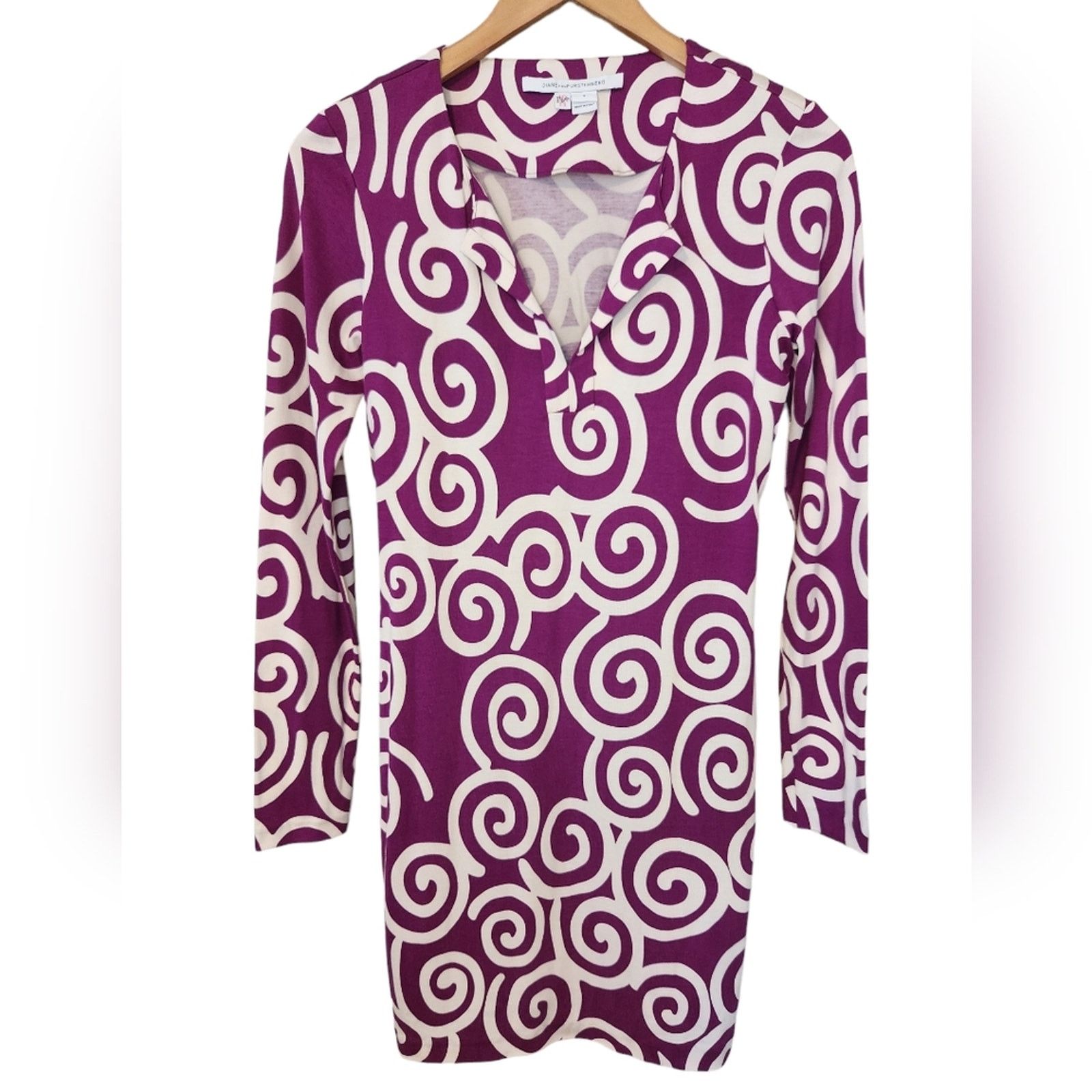 Diane von Furstenberg Diane Von Furstenberg Silk Swirl Print Sheath Dress 2 Size XS / US 0-2 / IT 36-38 - 2 Thumbnail