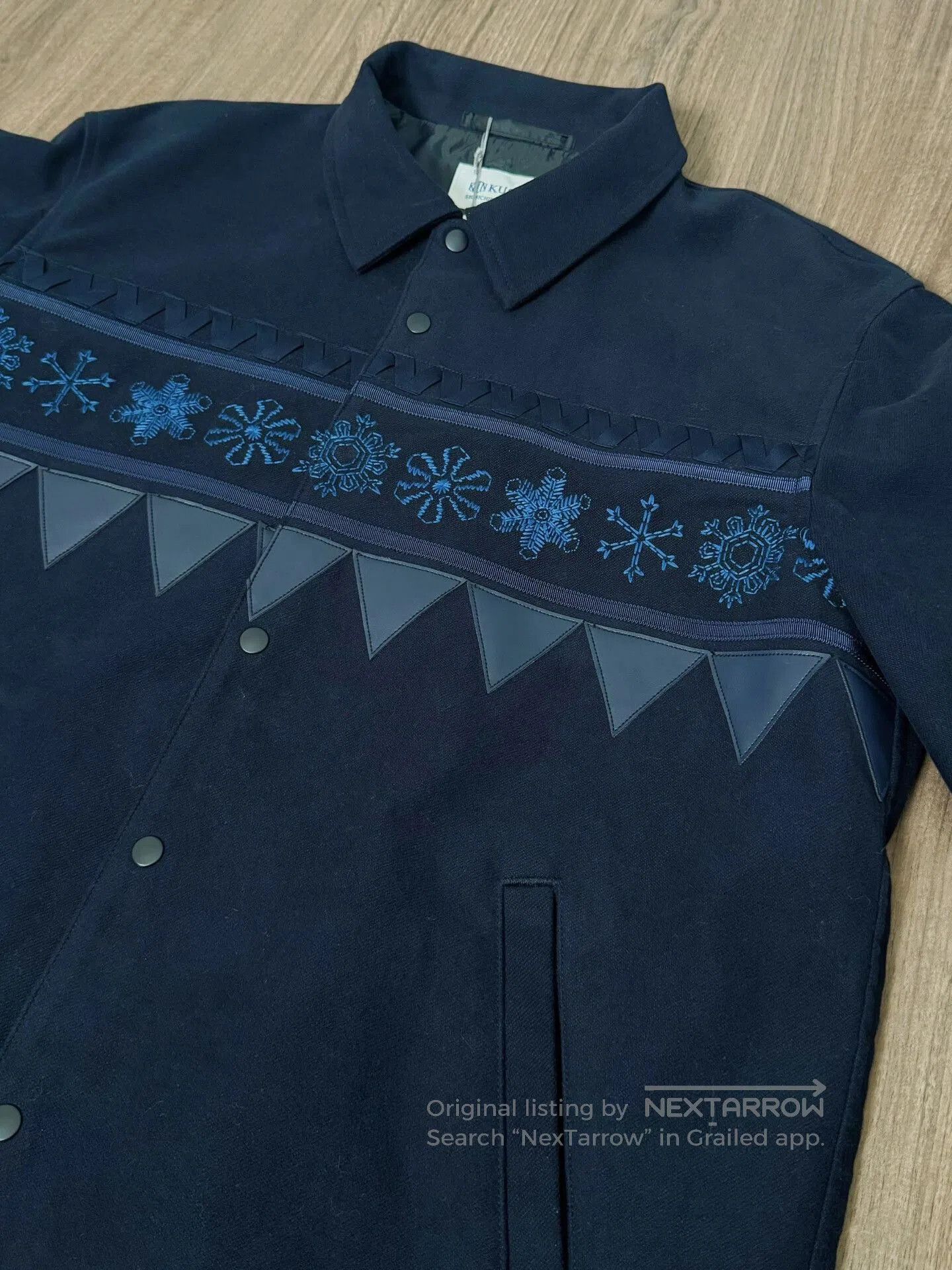 KUON KUON Snowflake Embroidery Vintage Coach Jacket. Size US M / EU 48-50 / 2 - 3 Thumbnail