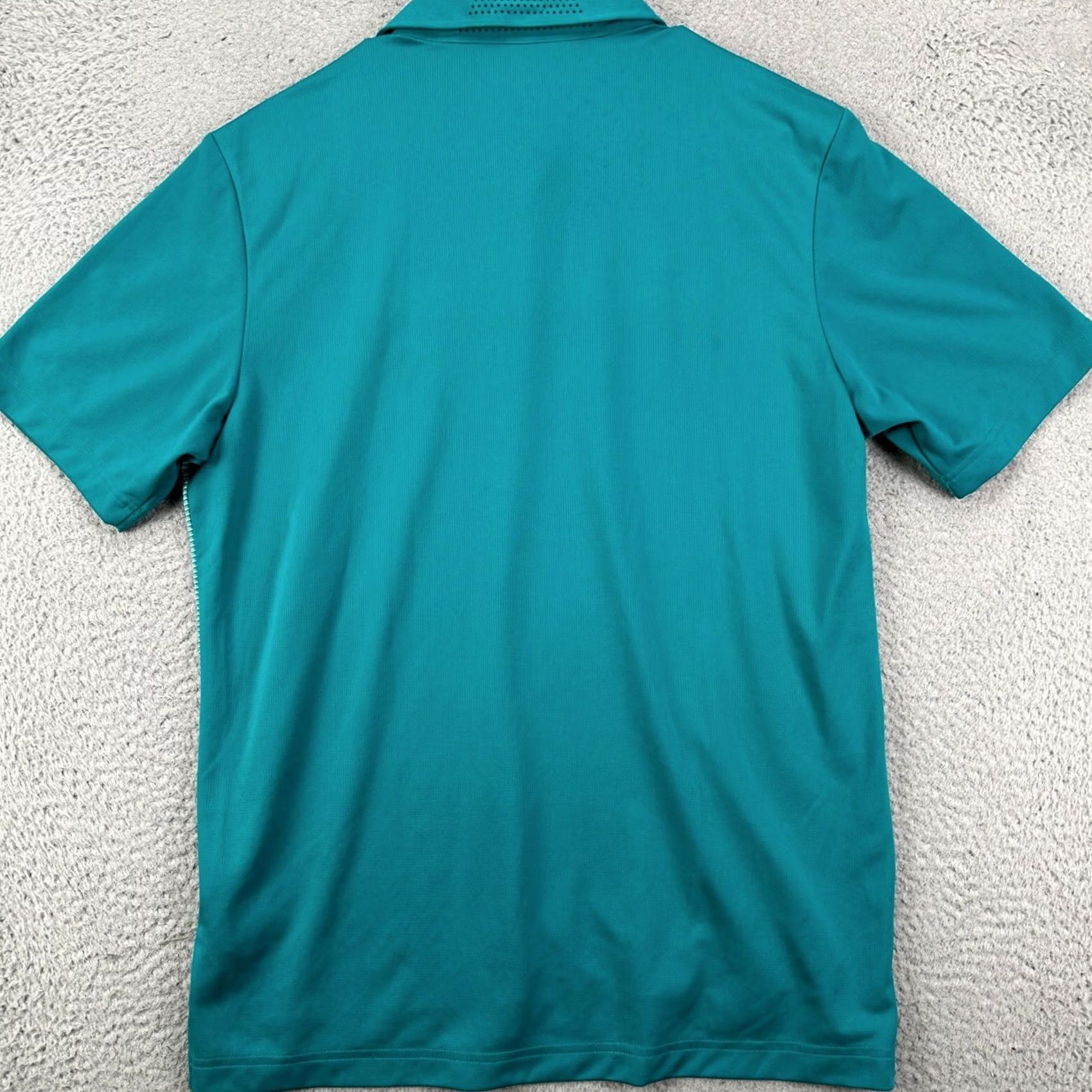 Adidas Adidas Climachill Golf Polo Shirt Mens Medium Teal Green Striped Athletic Rugby Size US M / EU 48-50 / 2 - 3 Thumbnail