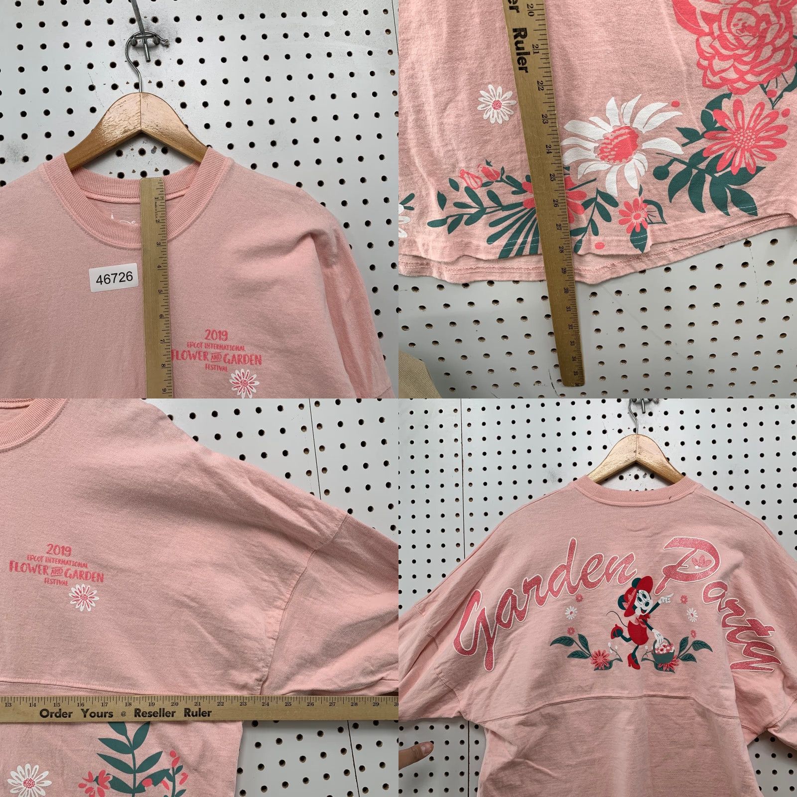 Disney Disney Parks Shirt Womens Medium Pink Spirit Jersey Flower Garden Epcot Size M / US 6-8 / IT 42-44 - 8 Thumbnail