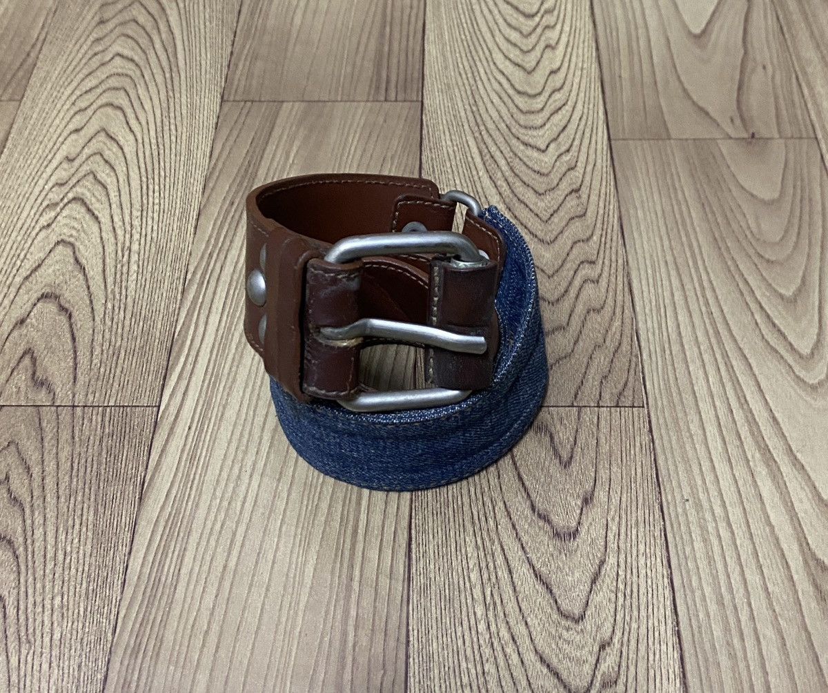 Dolce & Gabbana Rare Design Vintage Dolce Gabbana Denim Leather Belt 1990s Size ONE SIZE - 1 Thumbnail