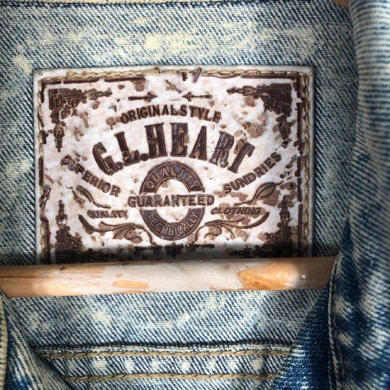 Vintage Vintage G.L Heart Acid Wash Denim Jacket Size US M / EU 48-50 / 2 - 10 Thumbnail