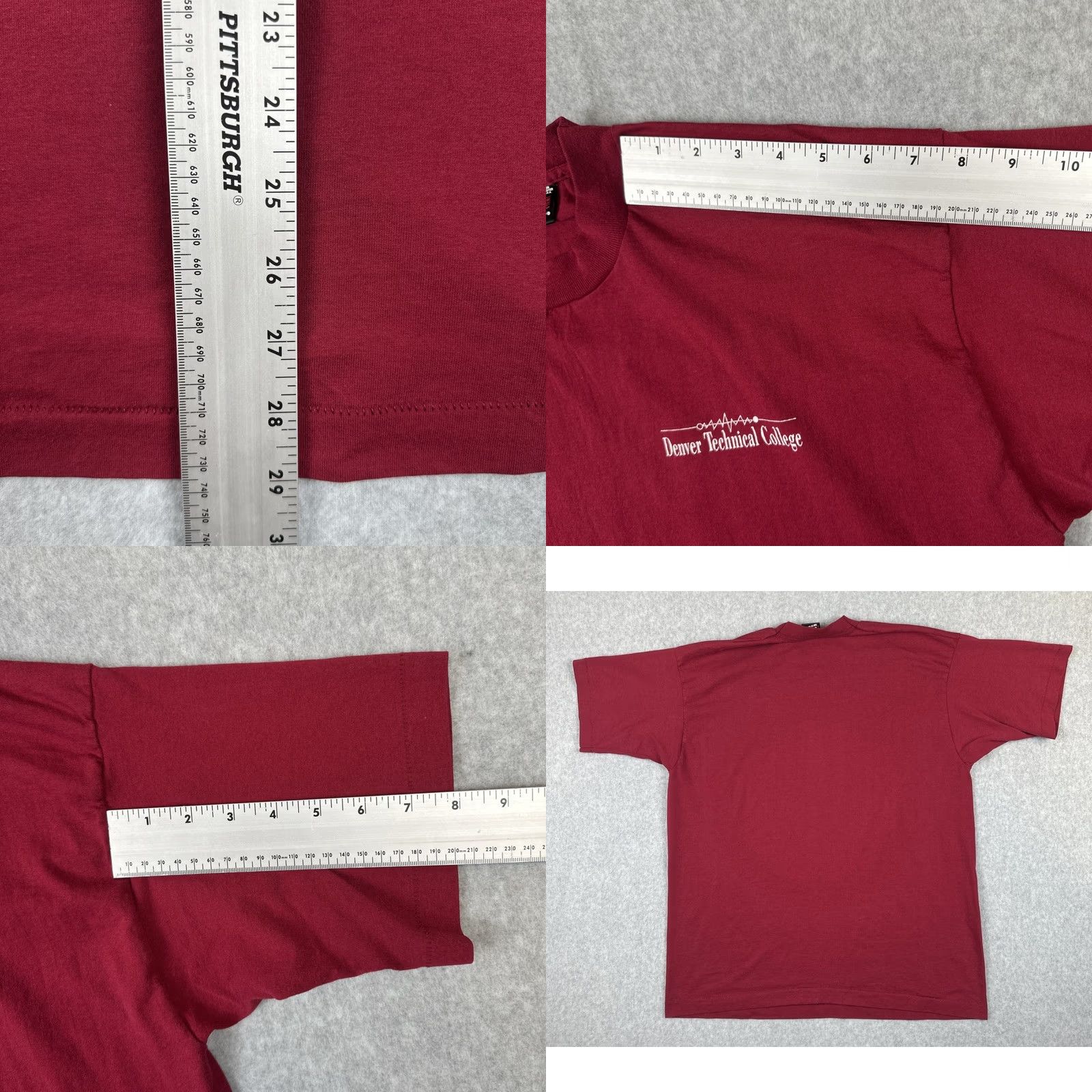 Fruit Of The Loom VINTAGE Fruit Of The Loom Best XL Red Single Stitch Shirt USA Made Denver Technical College 90s Mens XL Red Shirt Size US XL / EU 56 / 4 - 9 Thumbnail