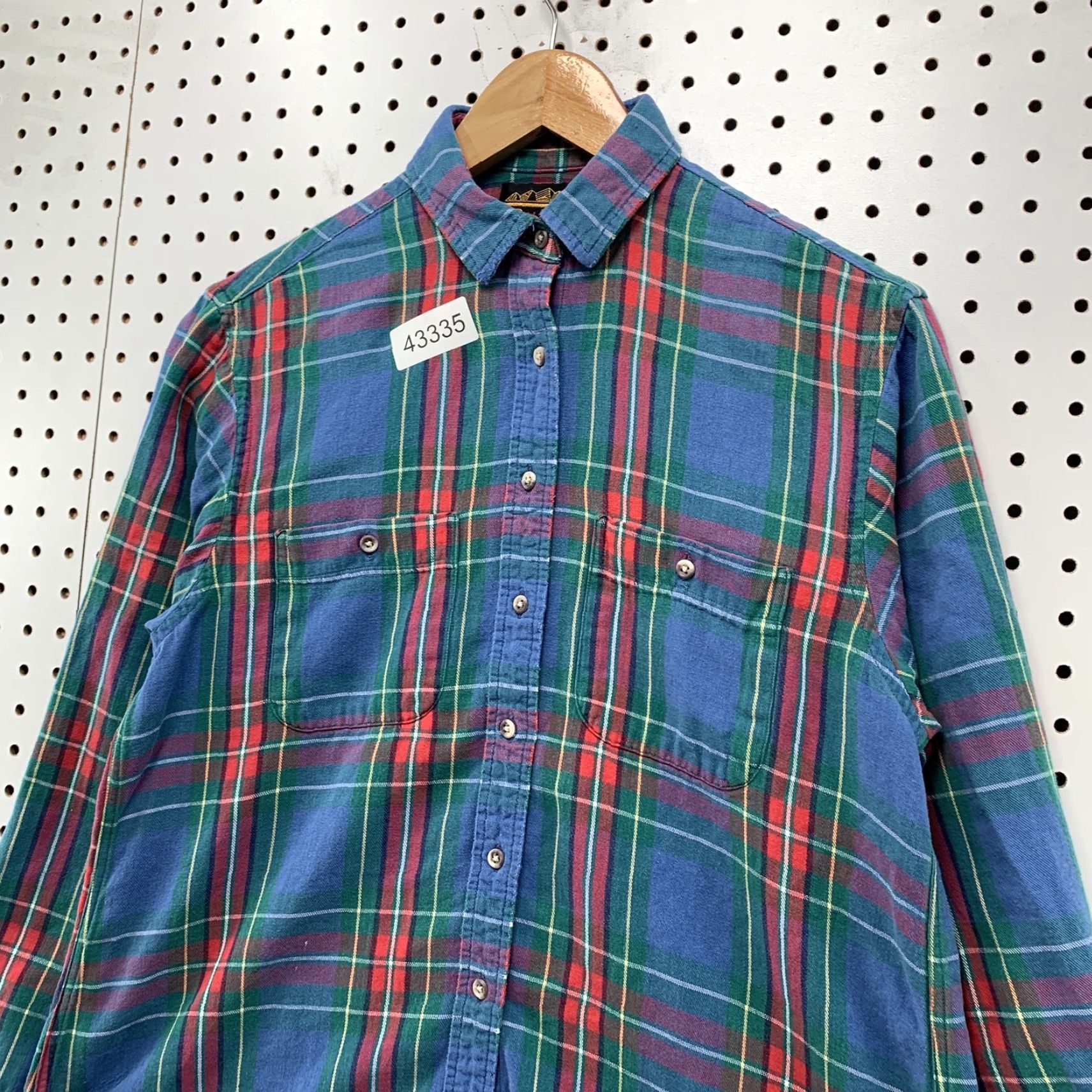 Eddie Bauer VTG Eddie Bauer Plaid Button-Up Shirt Women S 12 Blue Long Sleeve Cotton Made USA Ladies Shirt 90s Style Mens Women? Size XL / US 12-14 / IT 48-50 - 3 Thumbnail