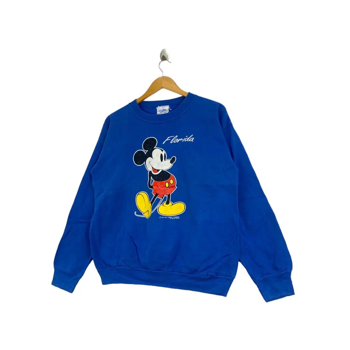 Disney Vintage 80s MICKEY MOUSE Florida Disney Cartoon Print Blue Size US M / EU 48-50 / 2 - 2 Thumbnail